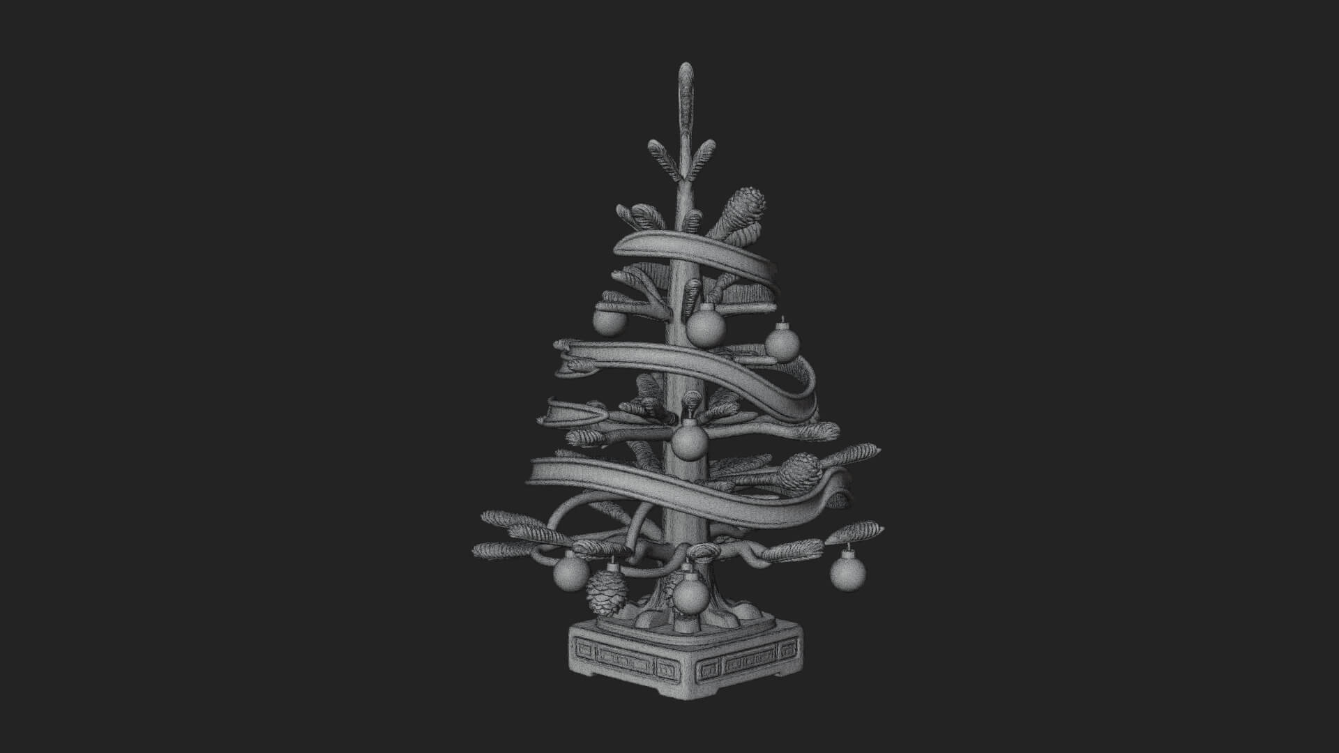 Decorated Christmas Tree Model Design 61 3D Print Model 3D Model