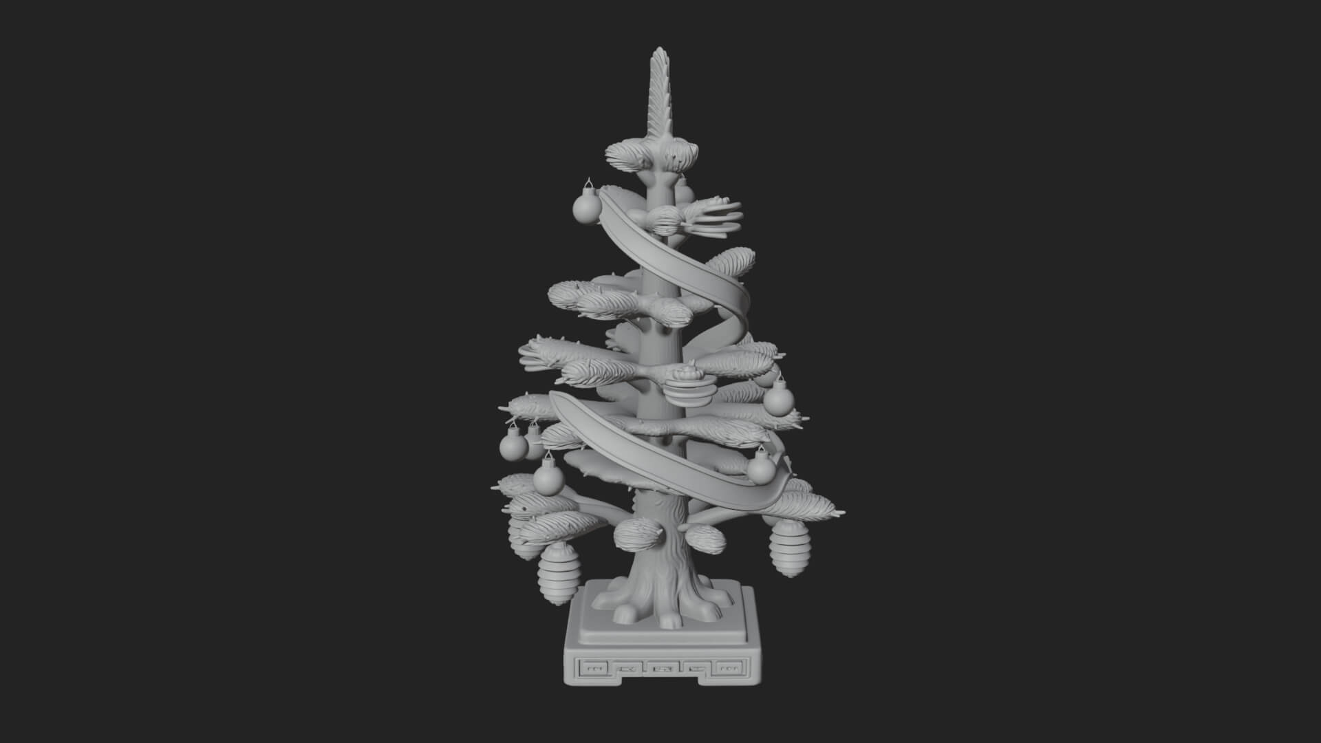 Decorated Christmas Tree Model Design 63 3D Print Model 3D Model