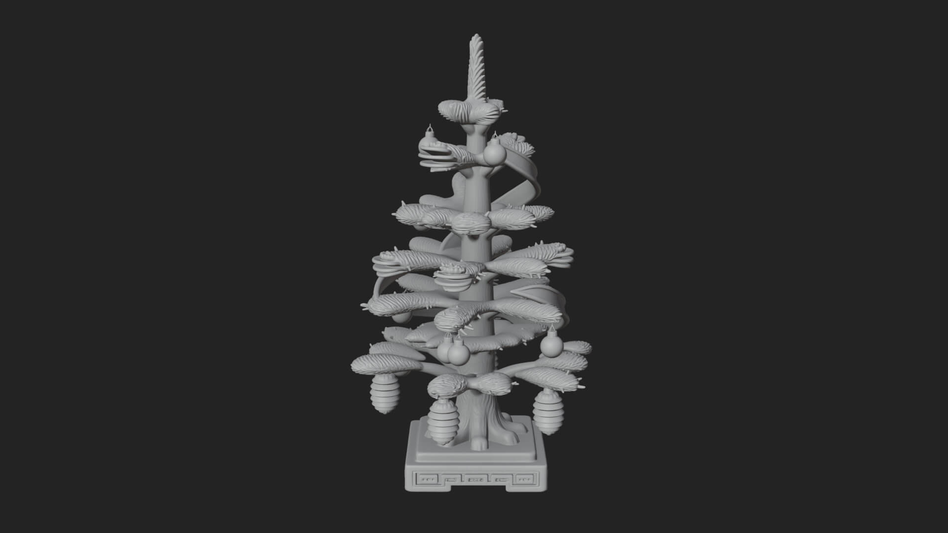 Decorated Christmas Tree Model Design 63 3D Print Model 3D Model