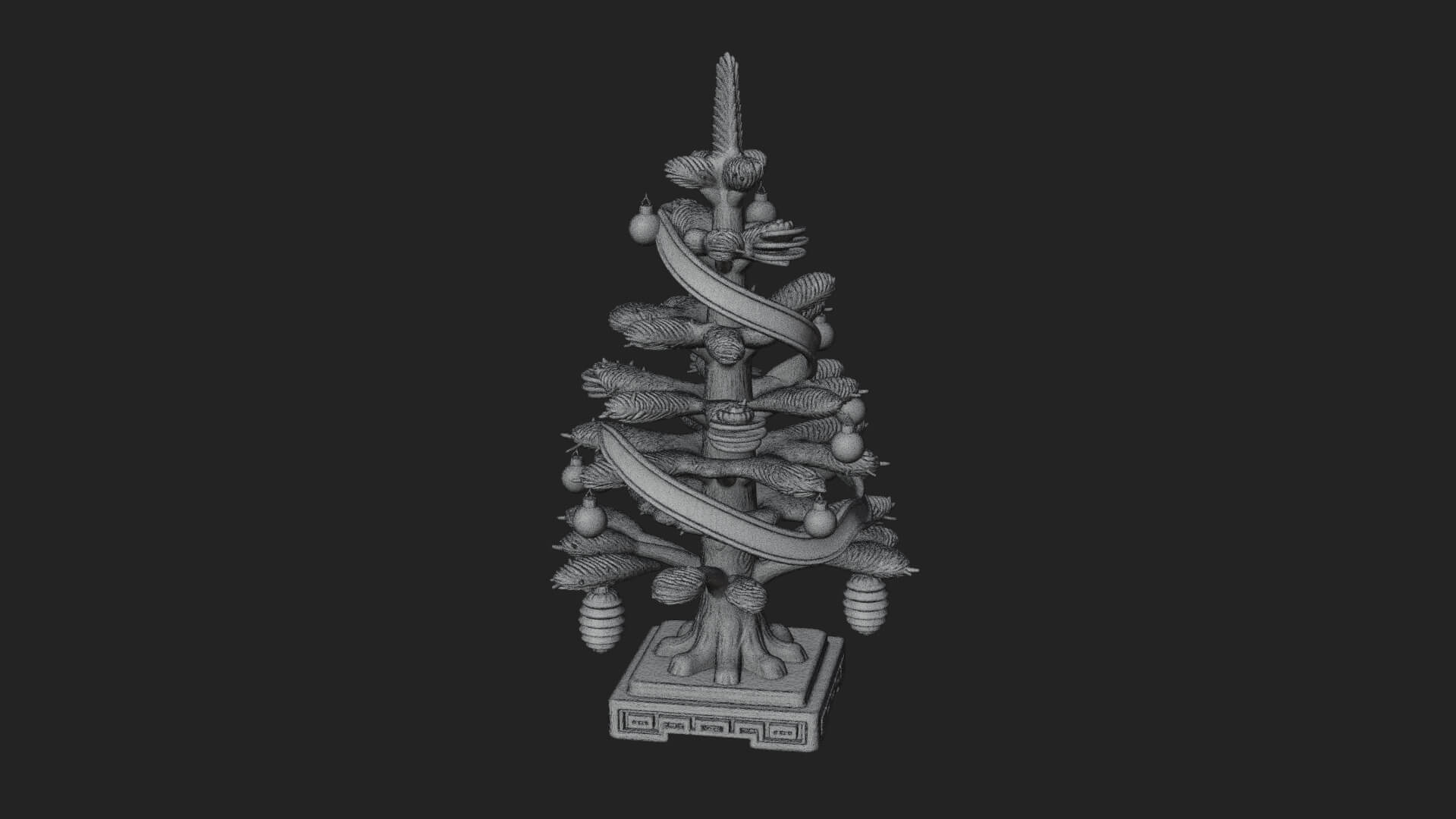 Decorated Christmas Tree Model Design 63 3D Print Model 3D Model