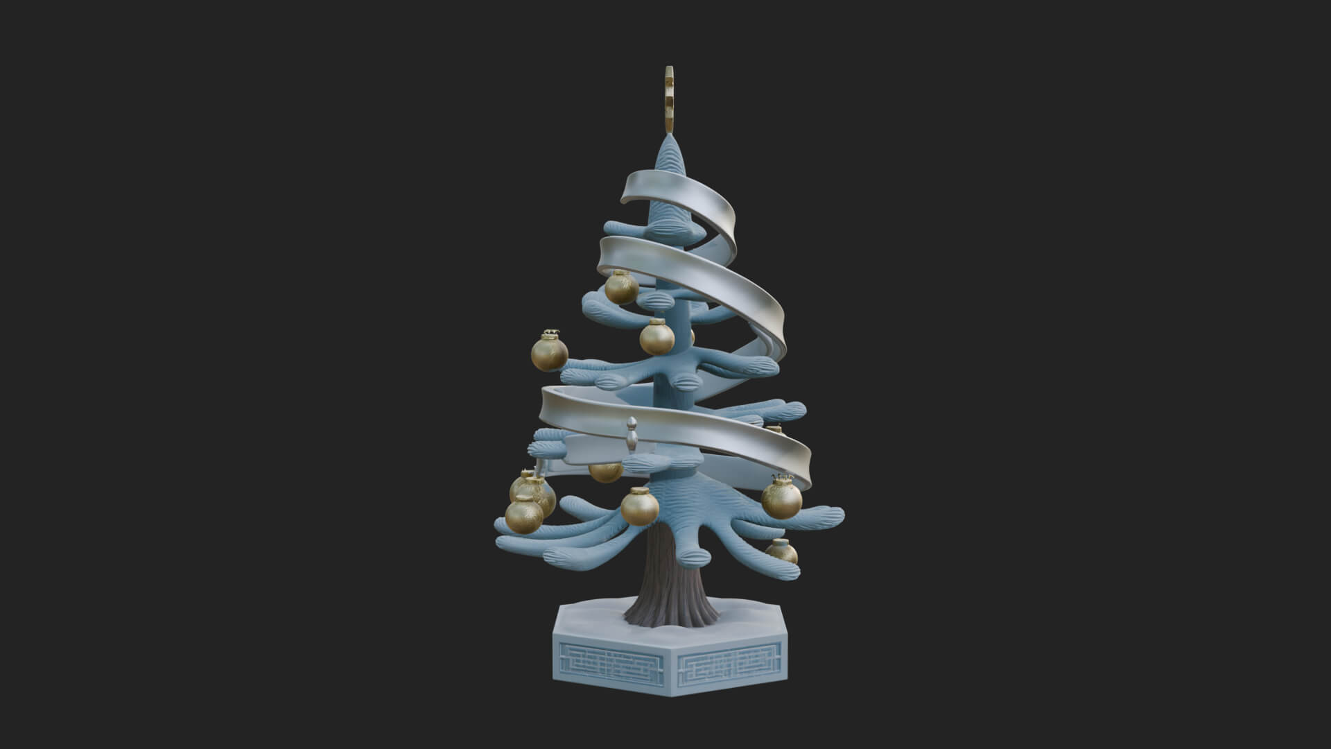 Decorated Christmas Tree Model Design 65 3D Print Model 3D Model
