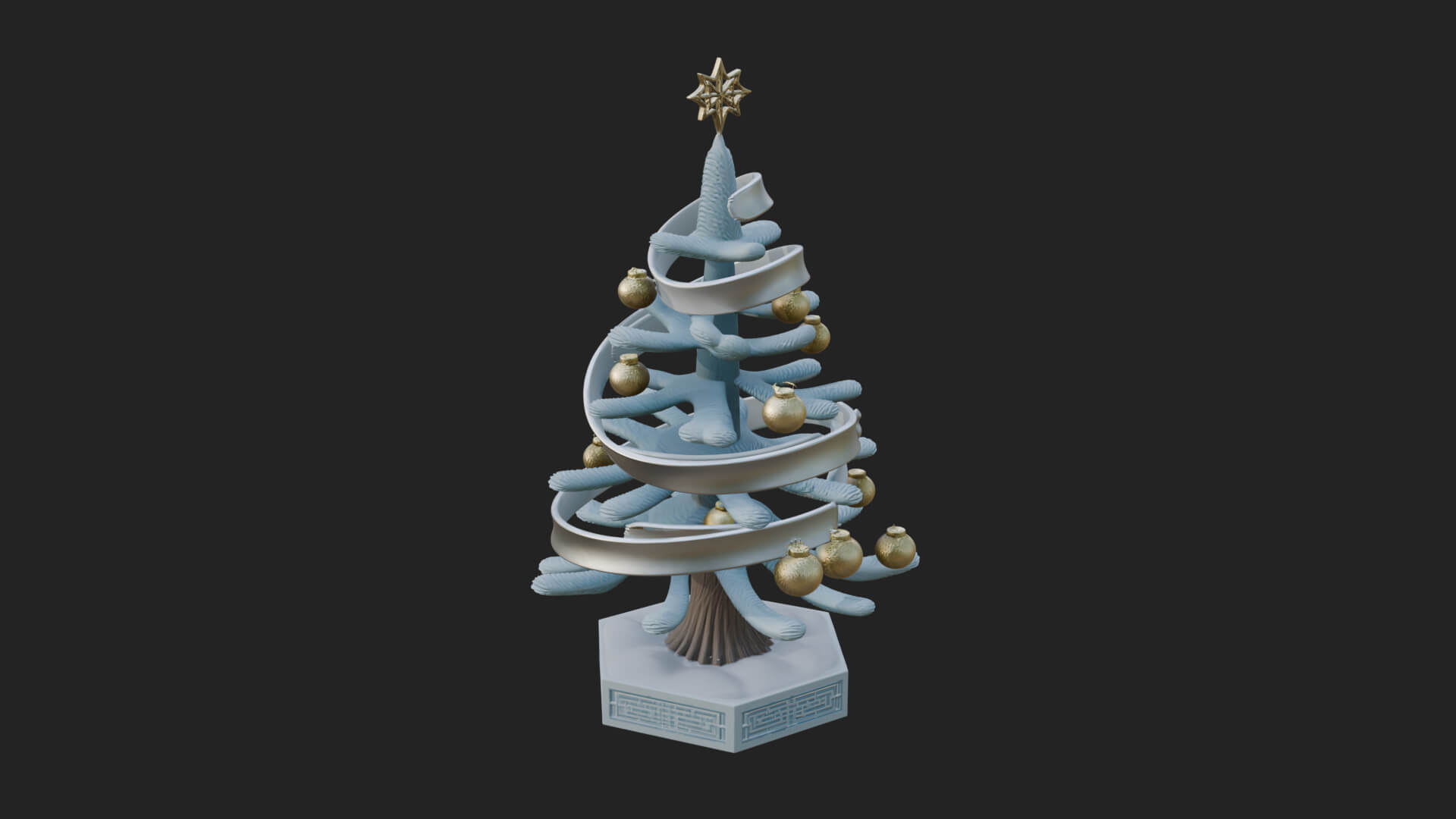 Decorated Christmas Tree Model Design 65 3D Print Model 3D Model