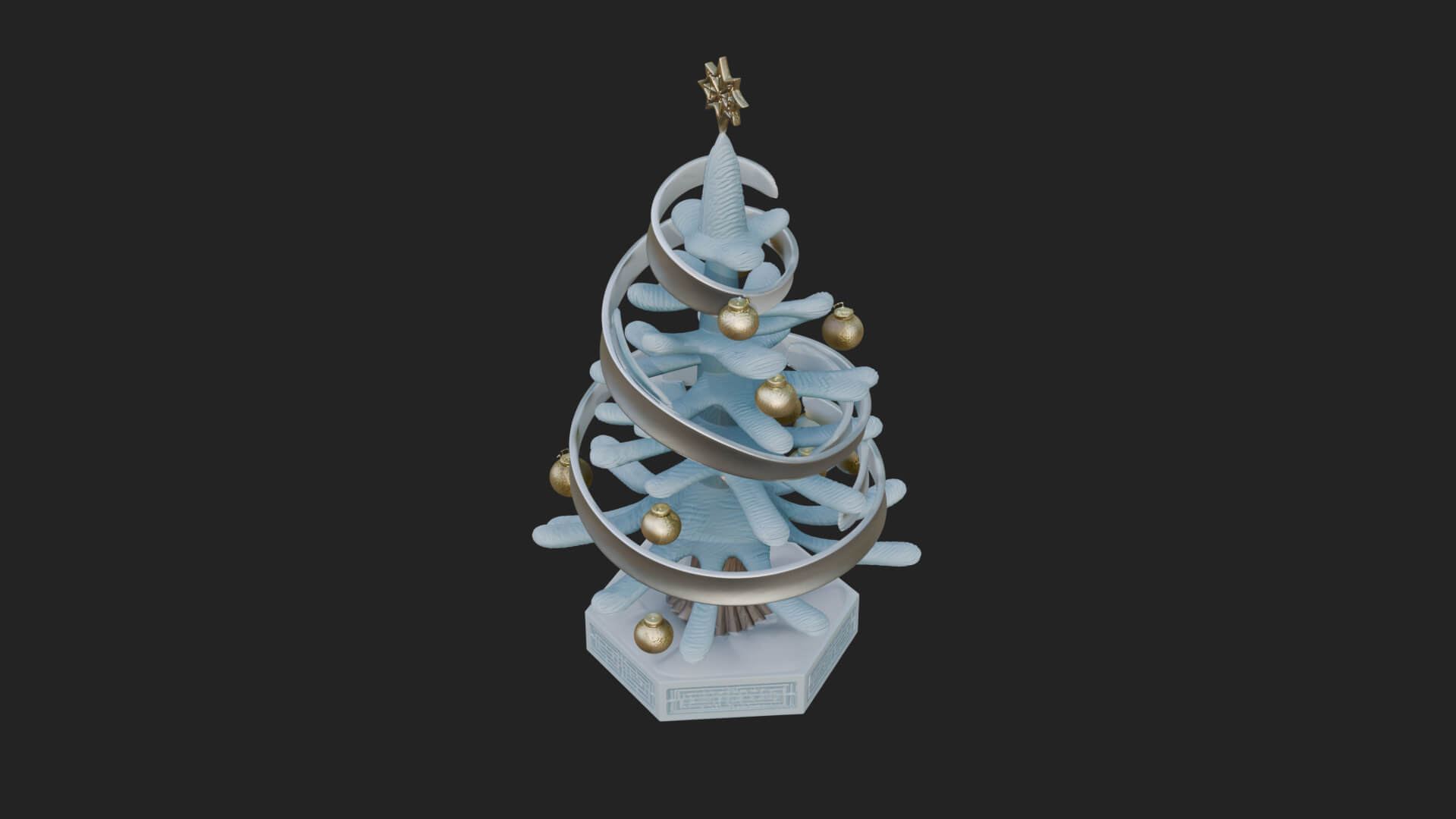 Decorated Christmas Tree Model Design 65 3D Print Model 3D Model