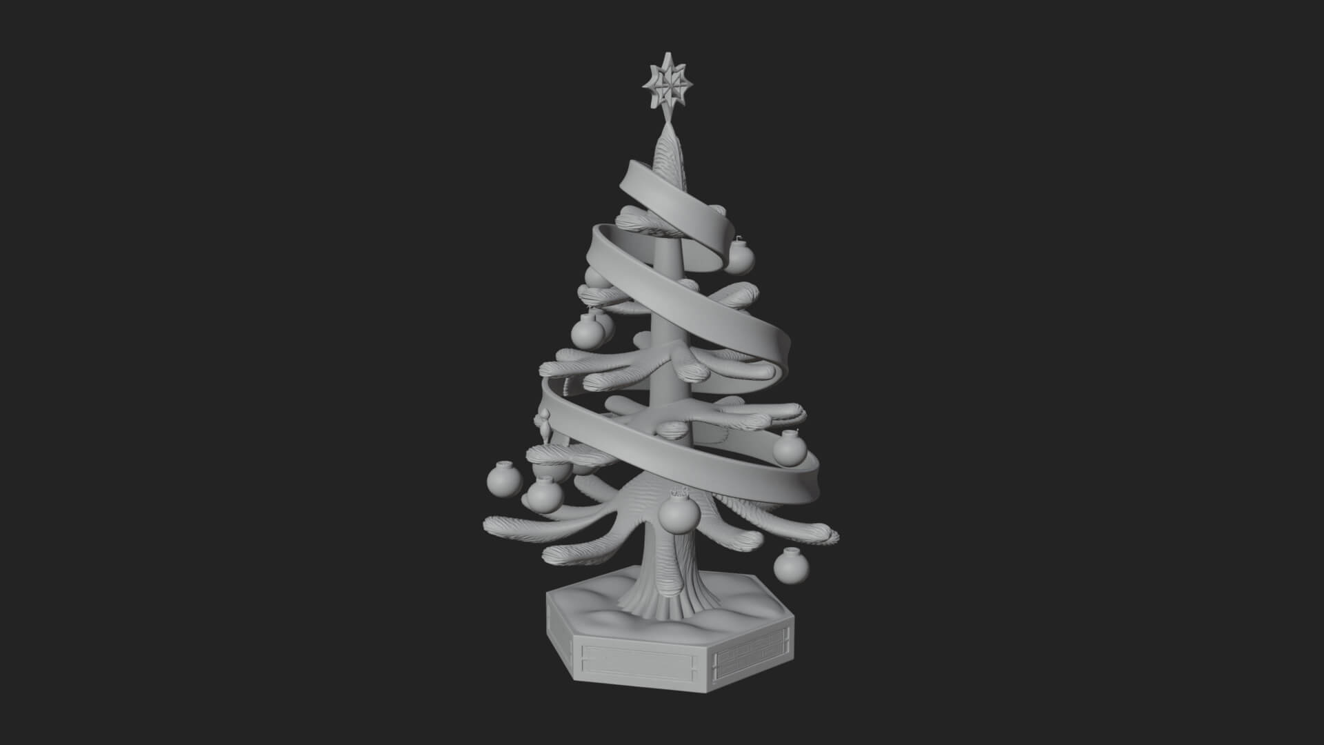 Decorated Christmas Tree Model Design 65 3D Print Model 3D Model