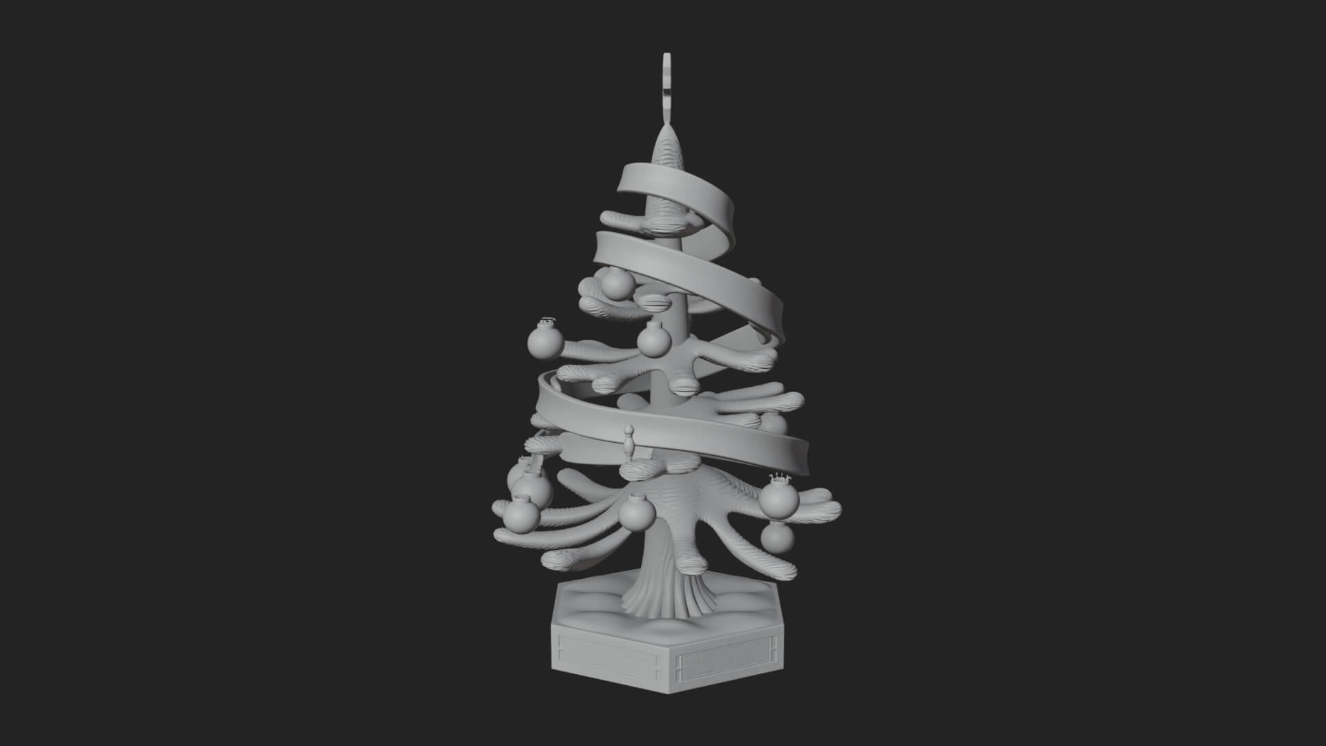 Decorated Christmas Tree Model Design 65 3D Print Model 3D Model