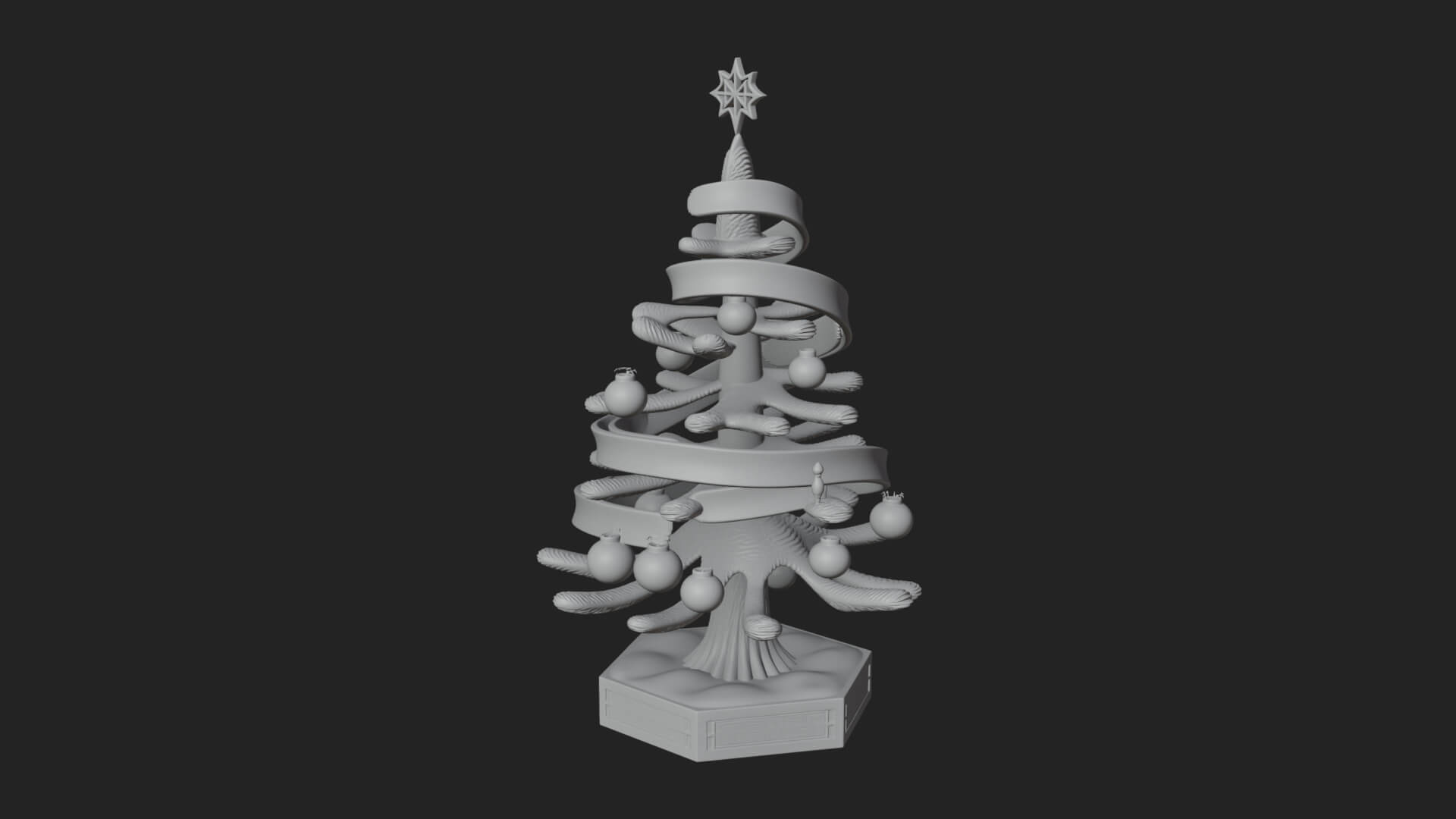 Decorated Christmas Tree Model Design 65 3D Print Model 3D Model