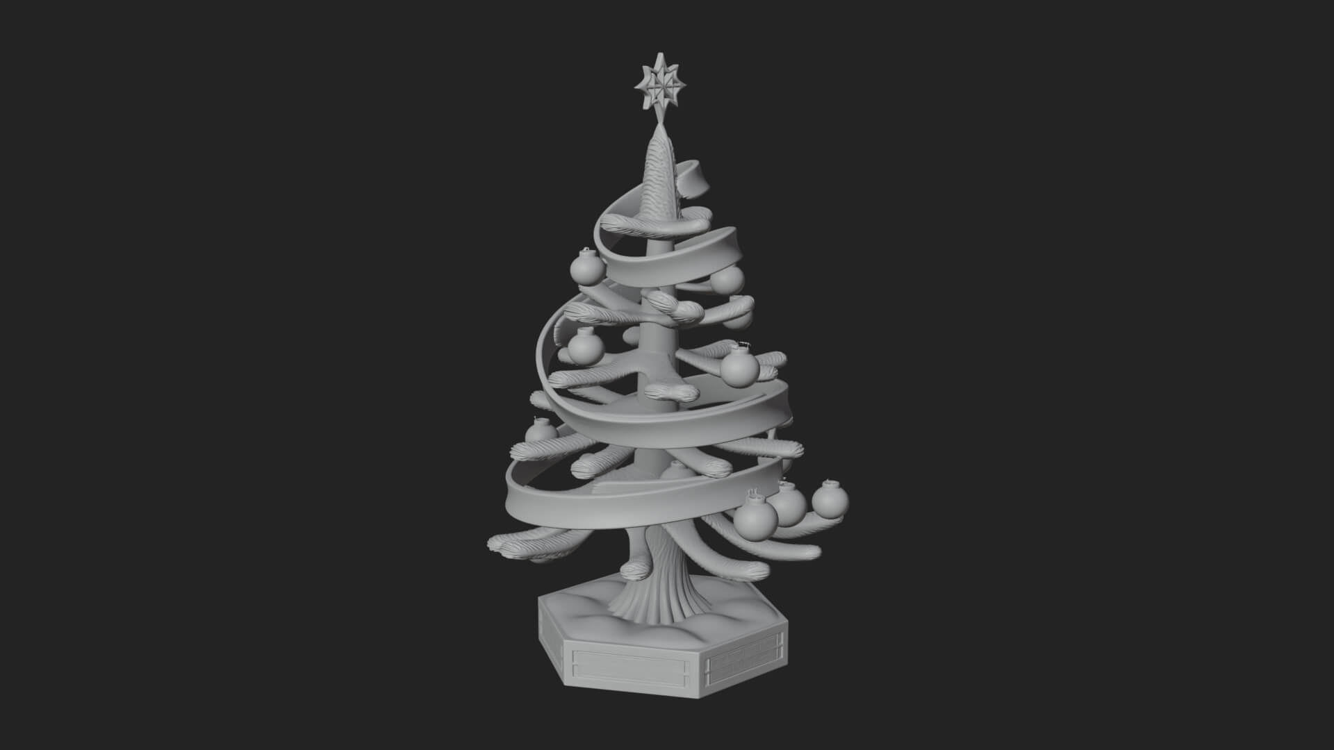 Decorated Christmas Tree Model Design 65 3D Print Model 3D Model