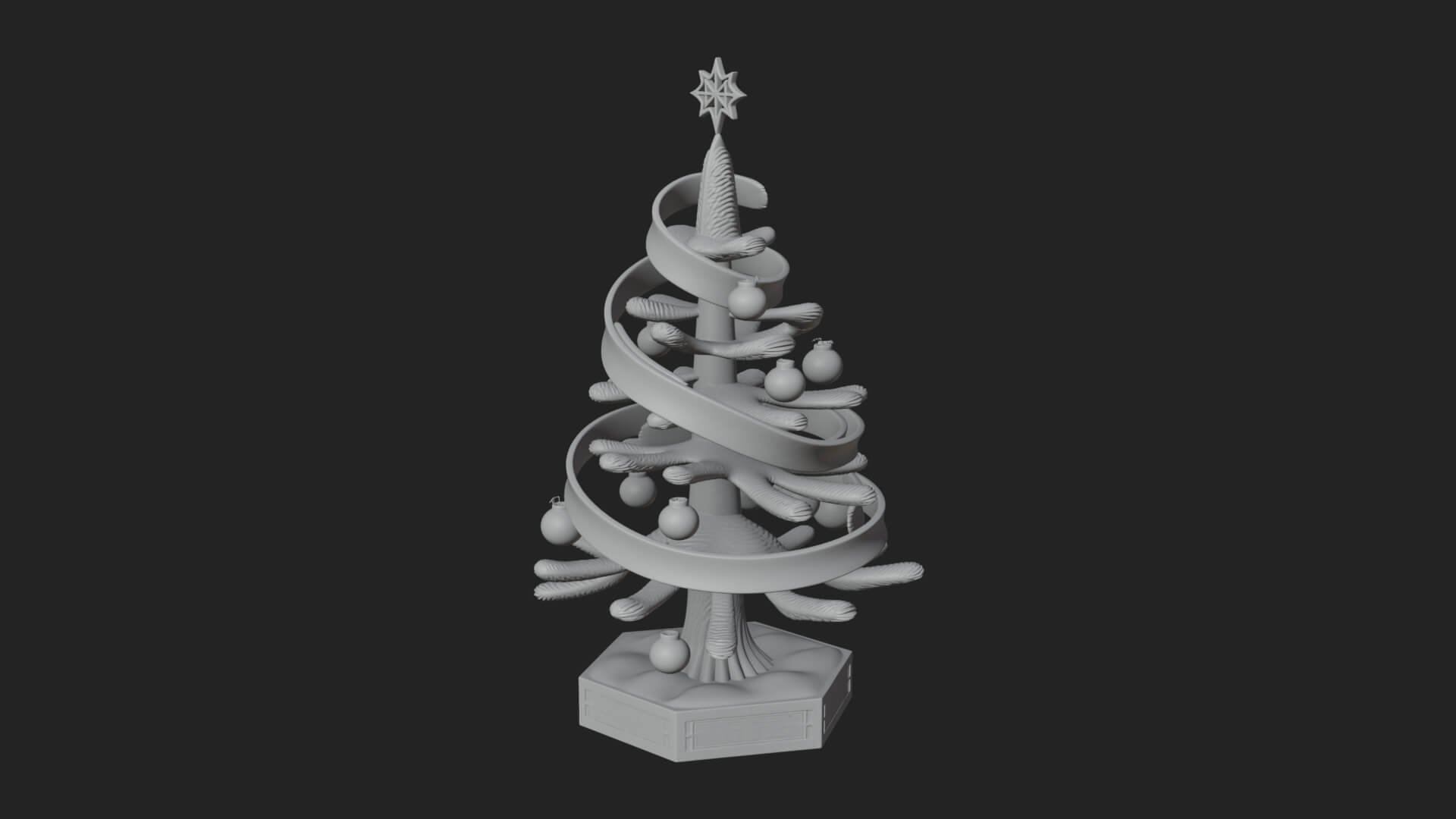 Decorated Christmas Tree Model Design 65 3D Print Model 3D Model