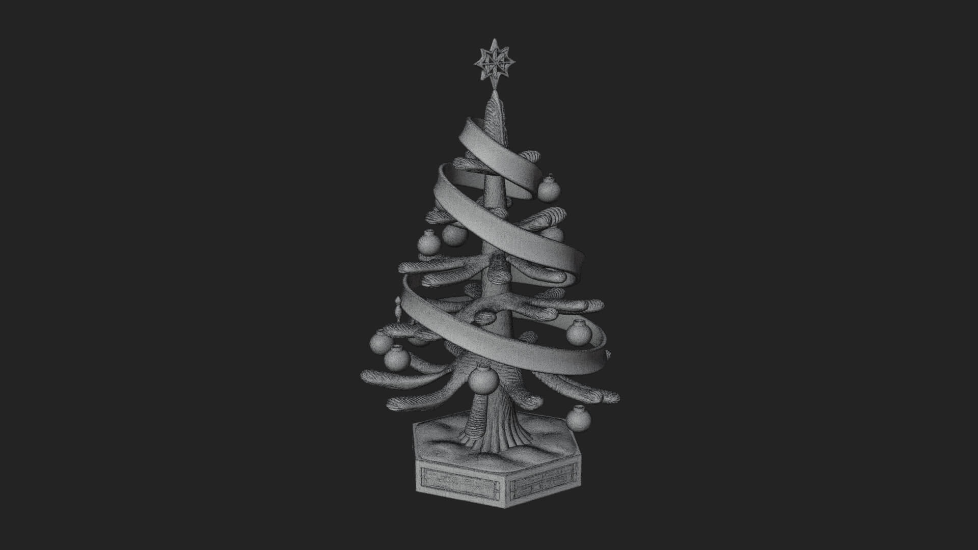 Decorated Christmas Tree Model Design 65 3D Print Model 3D Model