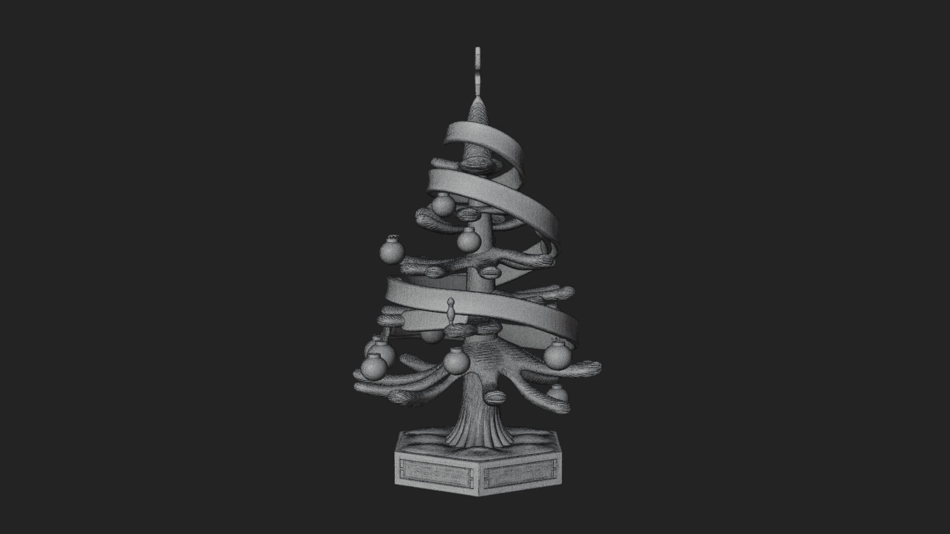 Decorated Christmas Tree Model Design 65 3D Print Model 3D Model