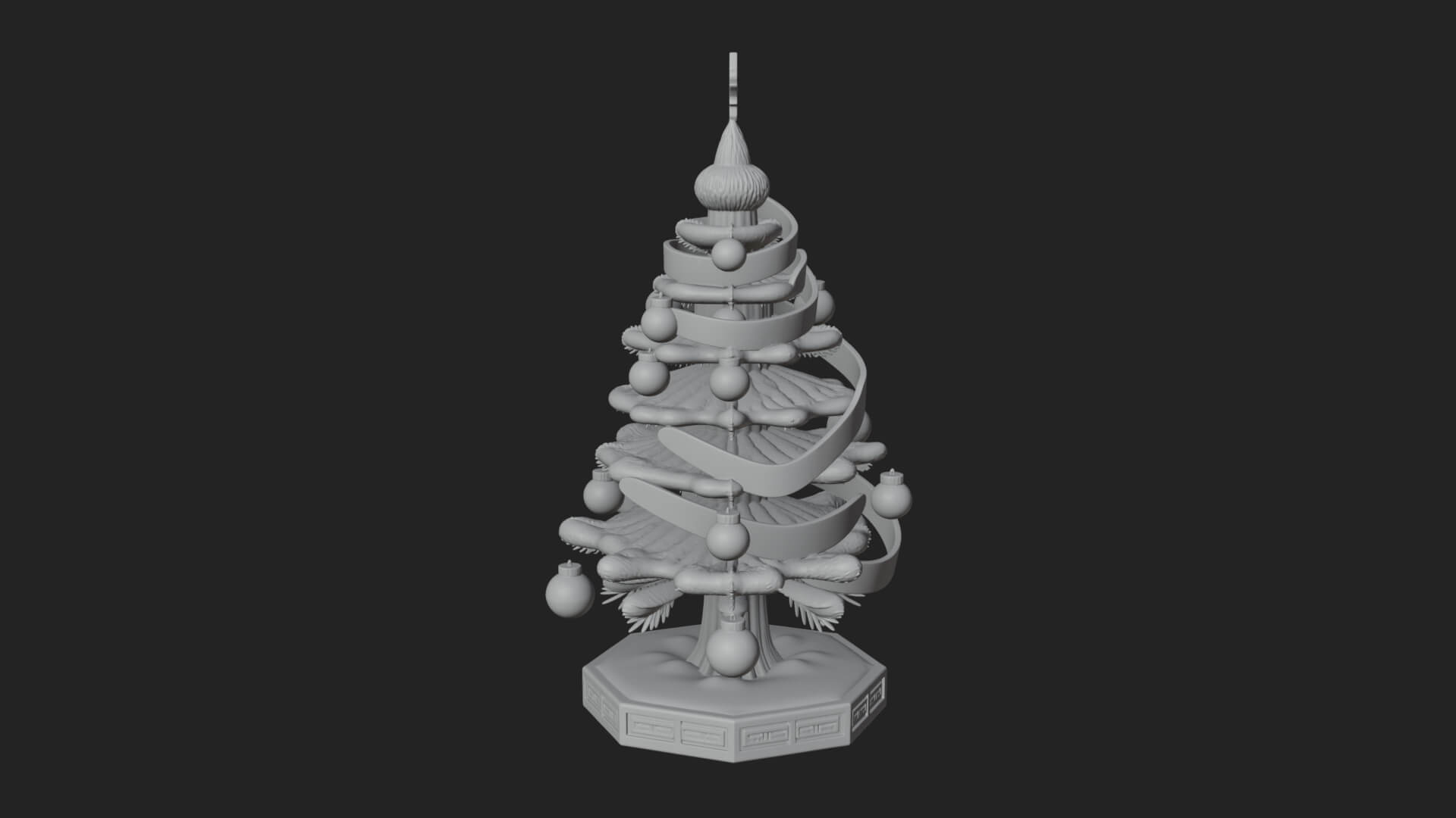 Decorated Christmas Tree Model Design 66 3D Print Model 3D Model