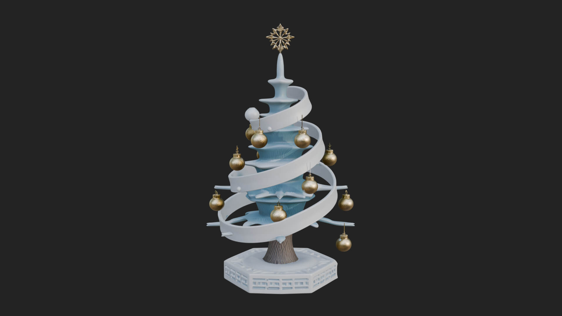 Decorated Christmas Tree Model Design 67 3D Print Model 3D Model