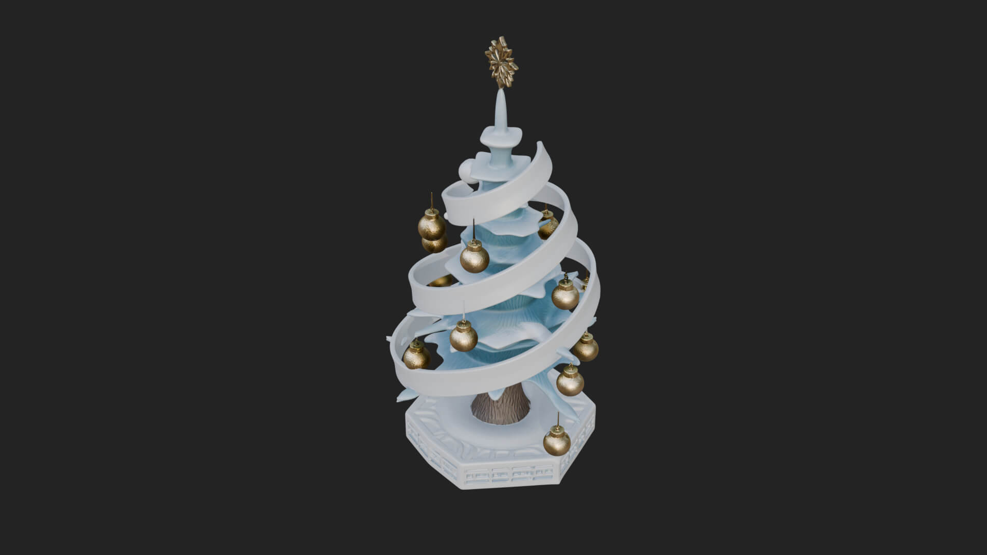 Decorated Christmas Tree Model Design 67 3D Print Model 3D Model