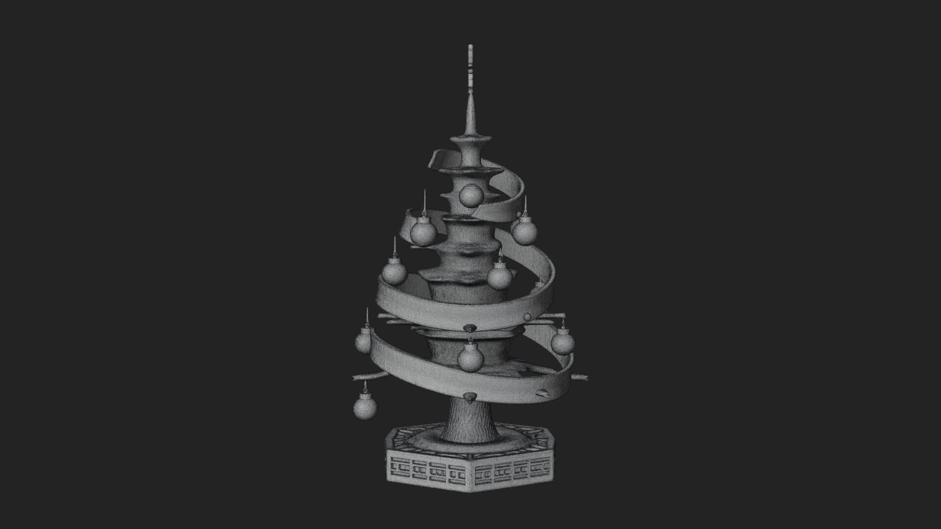 Decorated Christmas Tree Model Design 67 3D Print Model 3D Model