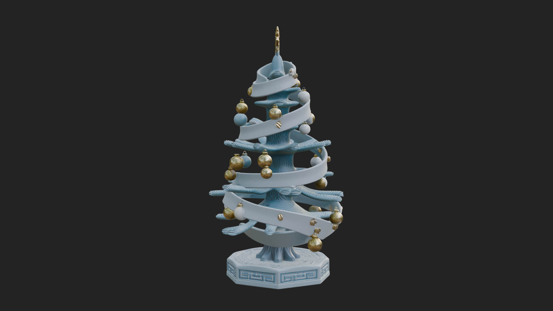 Decorated Christmas Tree Model Design 68 3D Print Model 3D Model