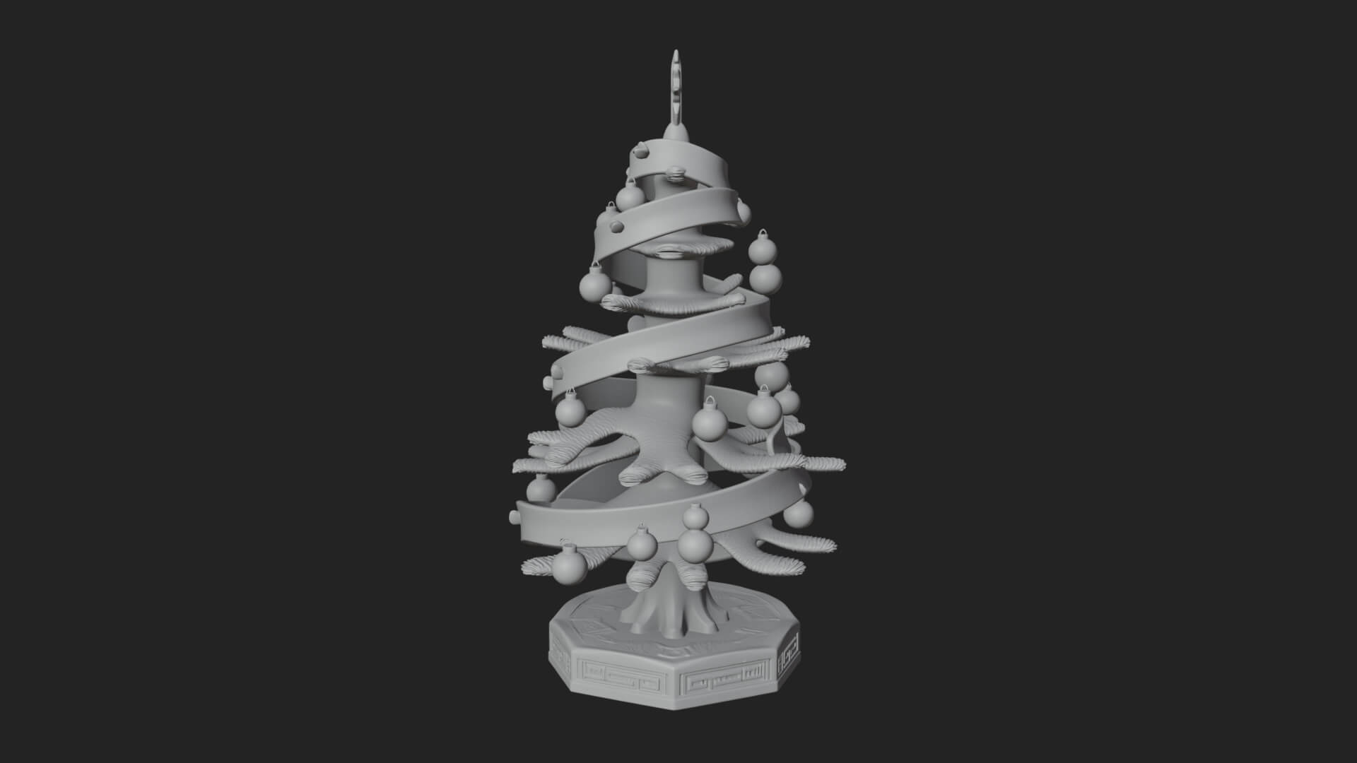 Decorated Christmas Tree Model Design 68 3D Print Model 3D Model