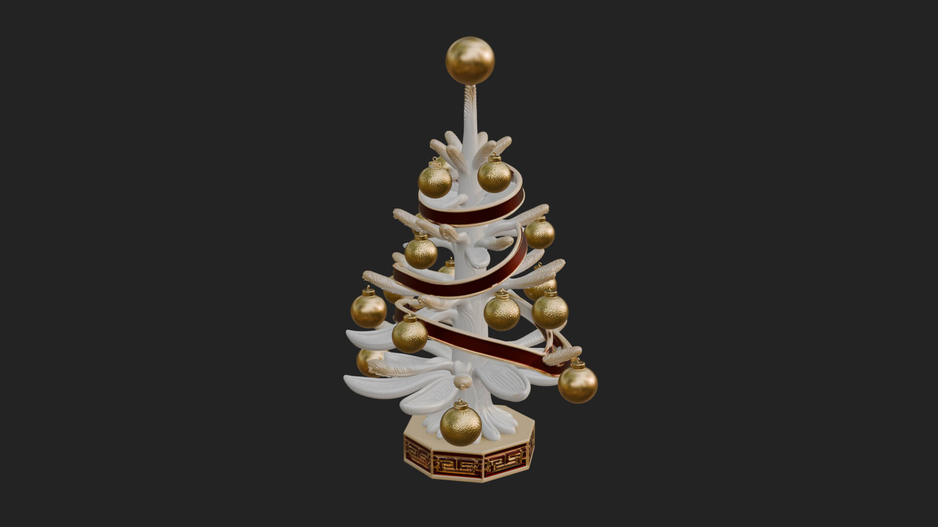 Decorated Christmas Tree Model Design 69 3D Print Model 3D Model