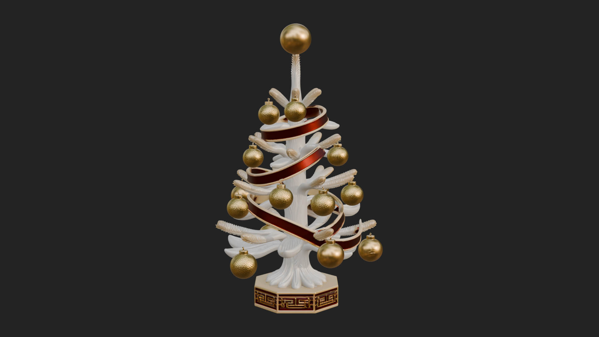 Decorated Christmas Tree Model Design 69 3D Print Model 3D Model