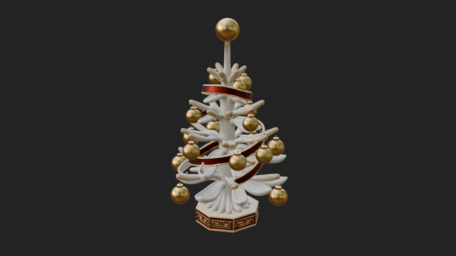 Decorated Christmas Tree Model Design 69 3D Print Model 3D Model