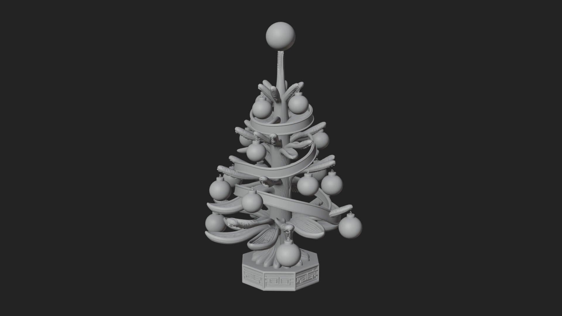 Decorated Christmas Tree Model Design 69 3D Print Model 3D Model
