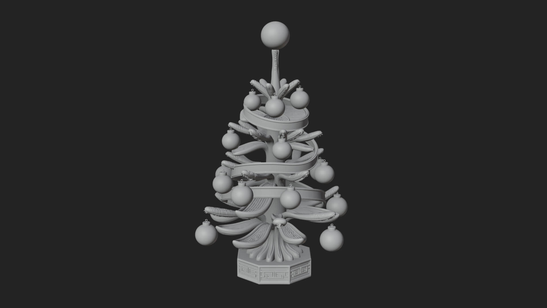 Decorated Christmas Tree Model Design 69 3D Print Model 3D Model