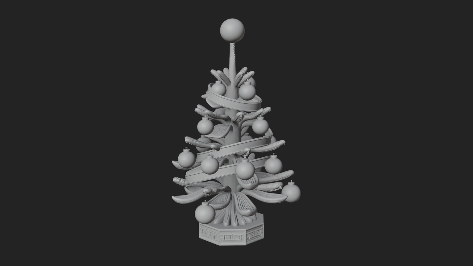 Decorated Christmas Tree Model Design 69 3D Print Model 3D Model