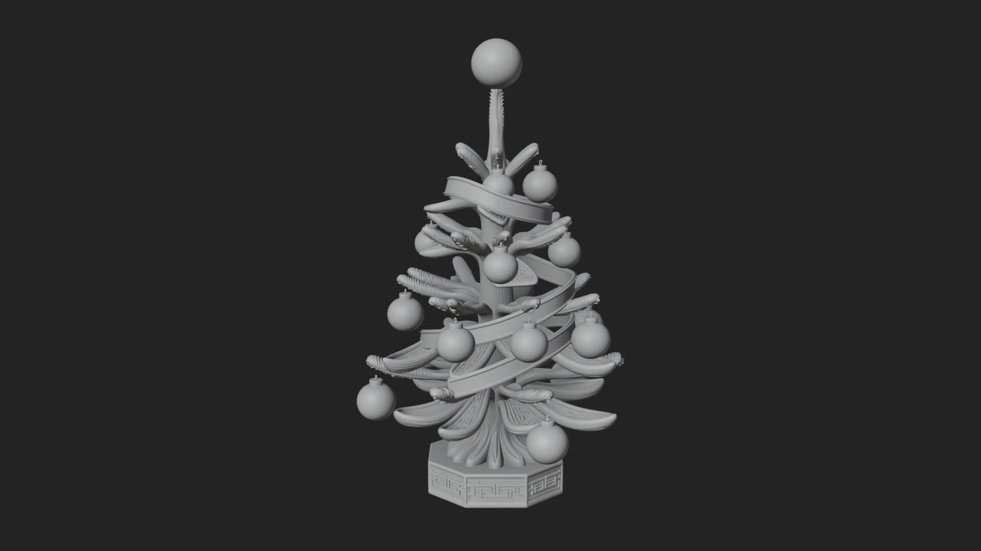 Decorated Christmas Tree Model Design 69 3D Print Model 3D Model