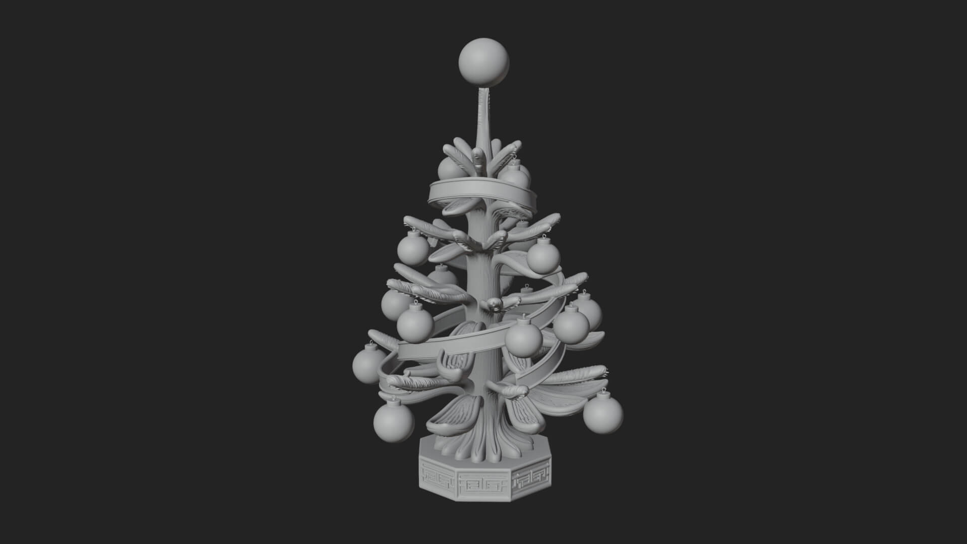 Decorated Christmas Tree Model Design 69 3D Print Model 3D Model