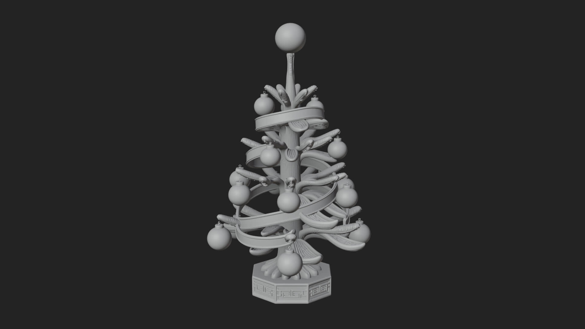 Decorated Christmas Tree Model Design 69 3D Print Model 3D Model