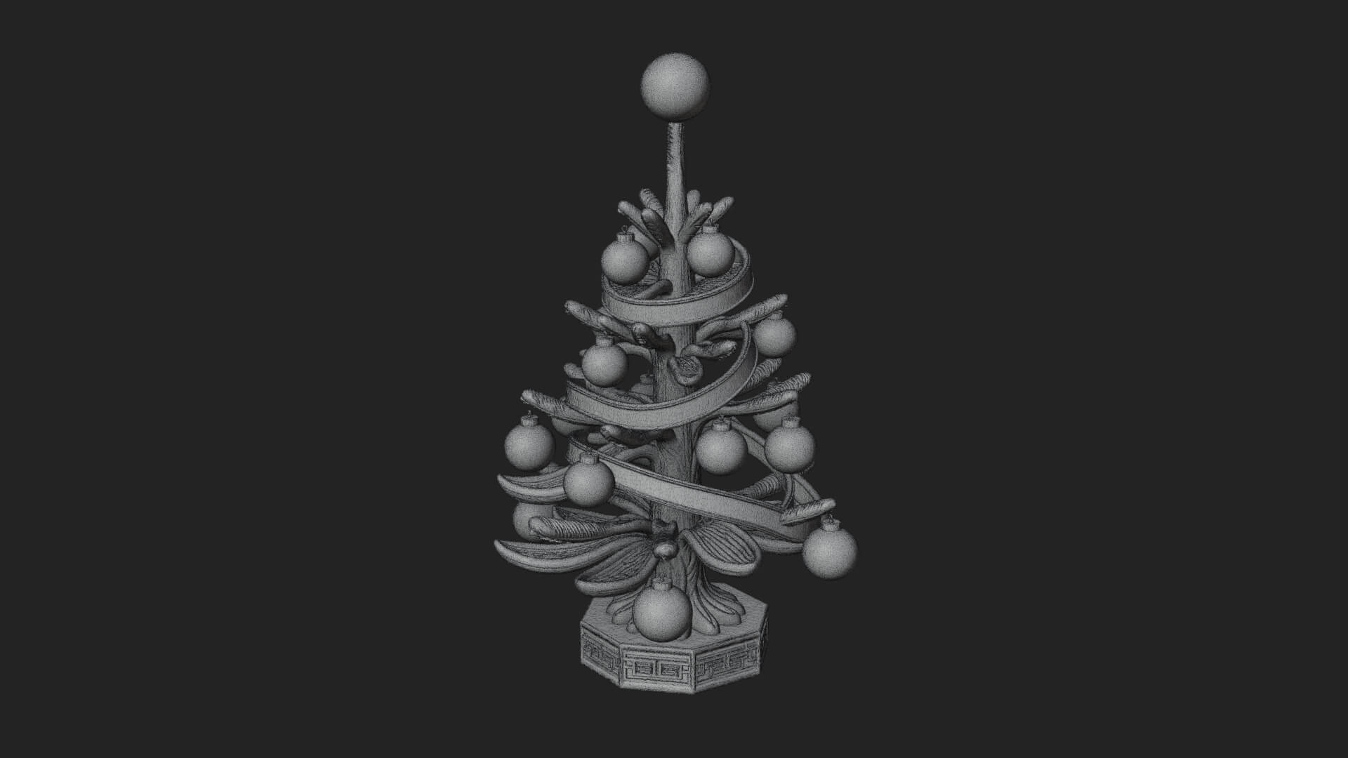 Decorated Christmas Tree Model Design 69 3D Print Model 3D Model
