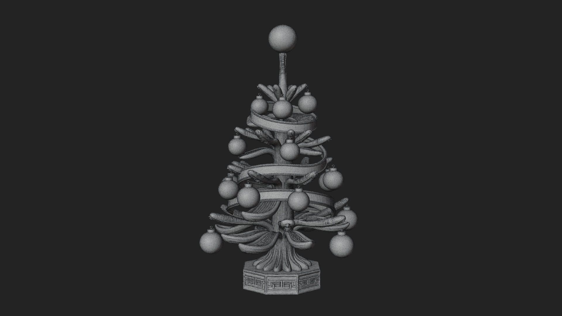 Decorated Christmas Tree Model Design 69 3D Print Model 3D Model