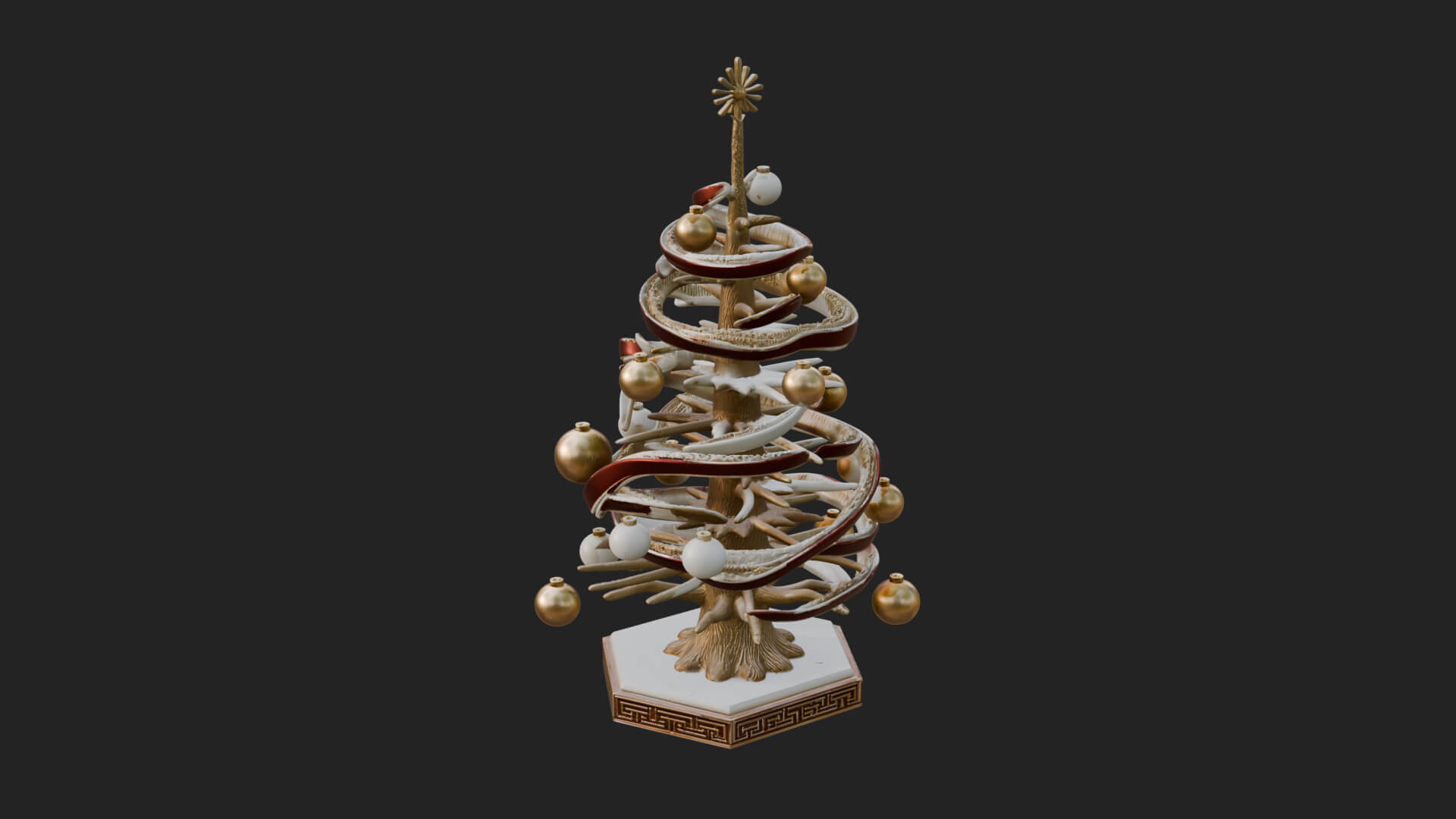 Decorated Christmas Tree Model Design 70 3D Print Model 3D Model