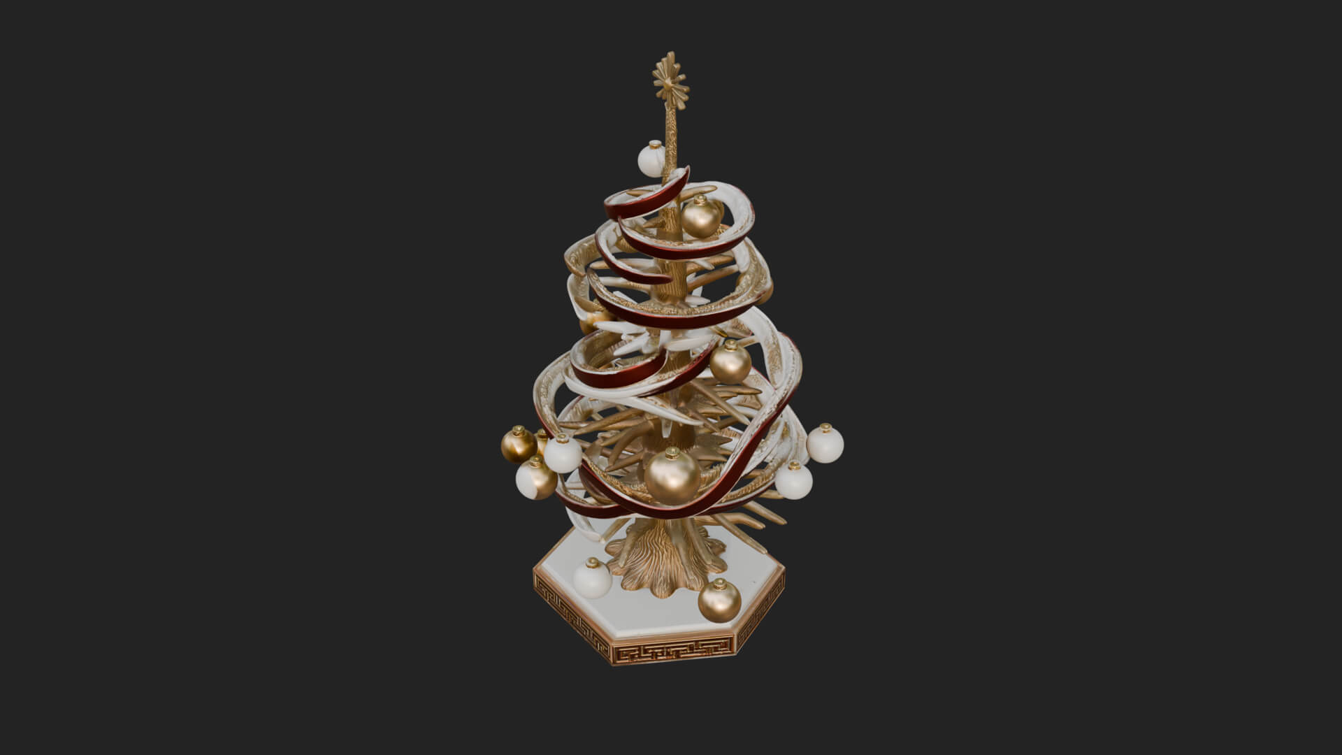 Decorated Christmas Tree Model Design 70 3D Print Model 3D Model