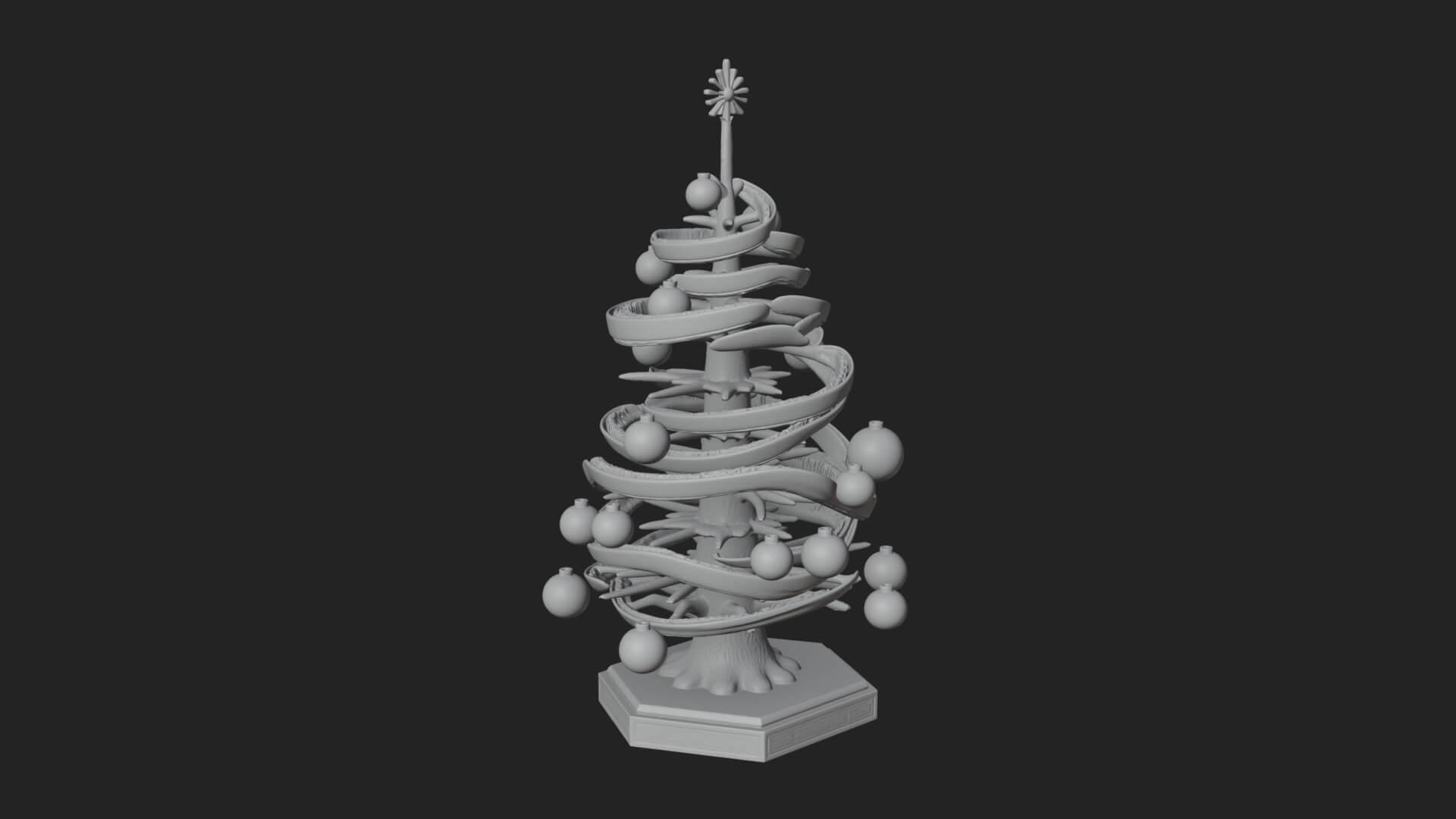 Decorated Christmas Tree Model Design 70 3D Print Model 3D Model