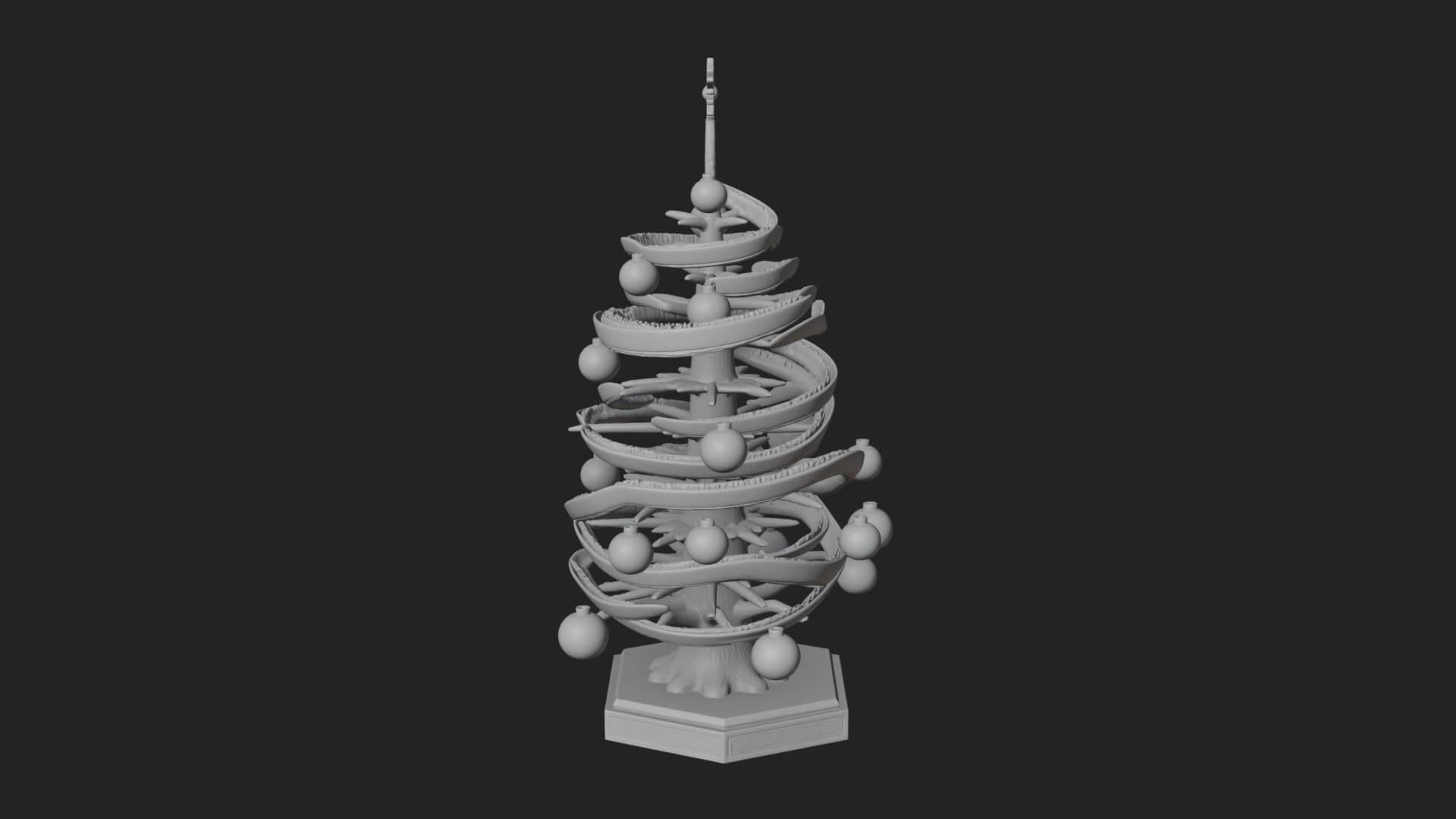 Decorated Christmas Tree Model Design 70 3D Print Model 3D Model