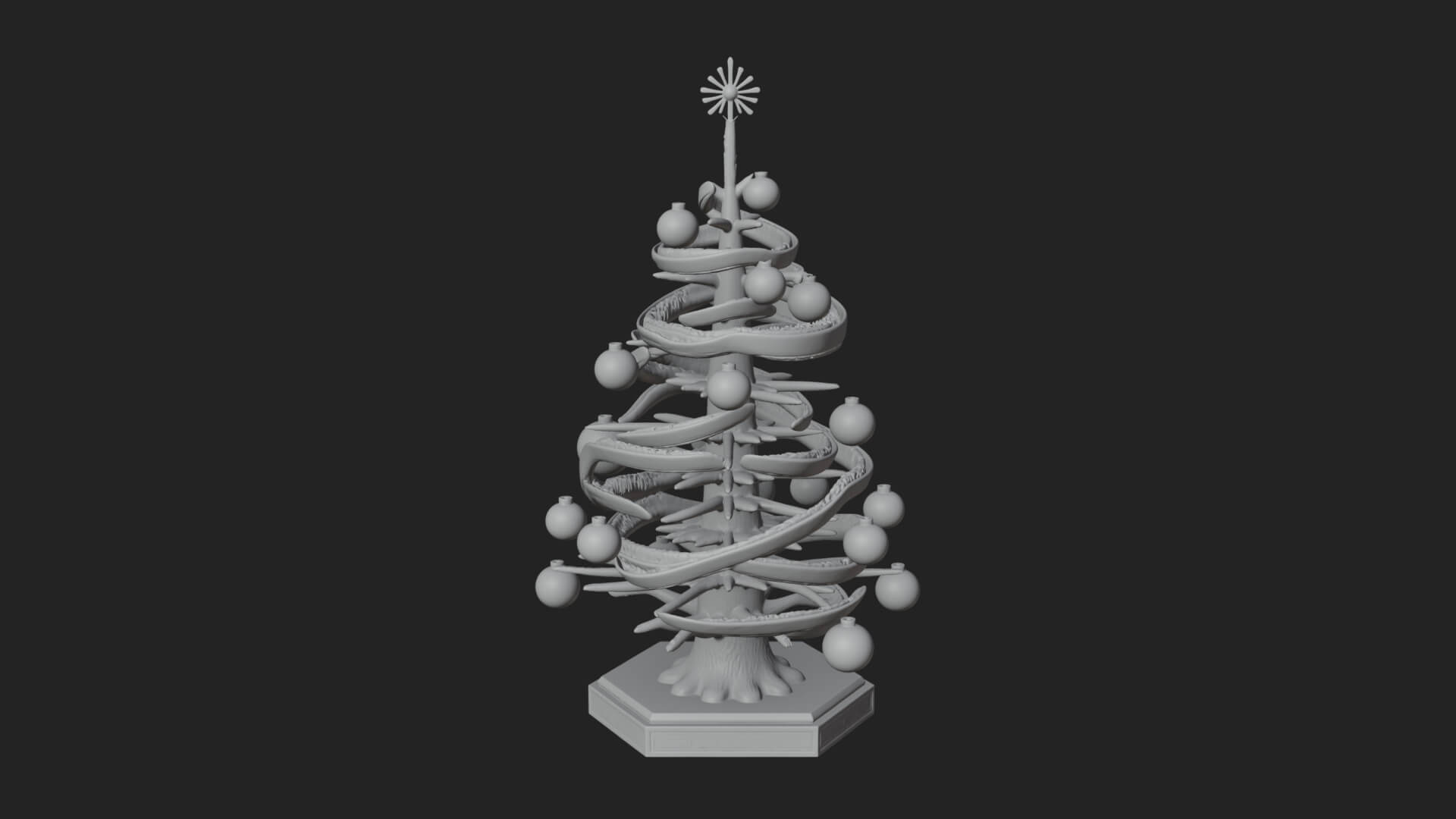 Decorated Christmas Tree Model Design 70 3D Print Model 3D Model