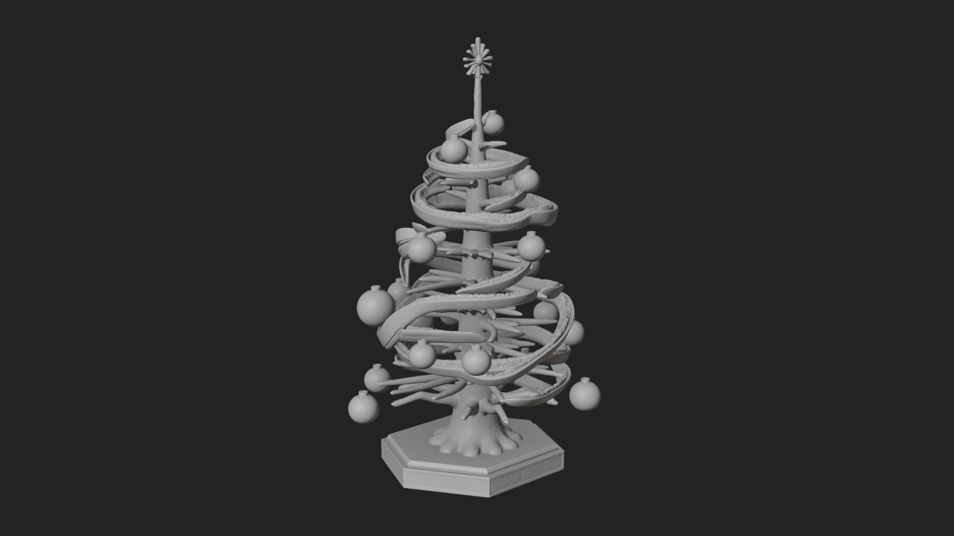 Decorated Christmas Tree Model Design 70 3D Print Model 3D Model