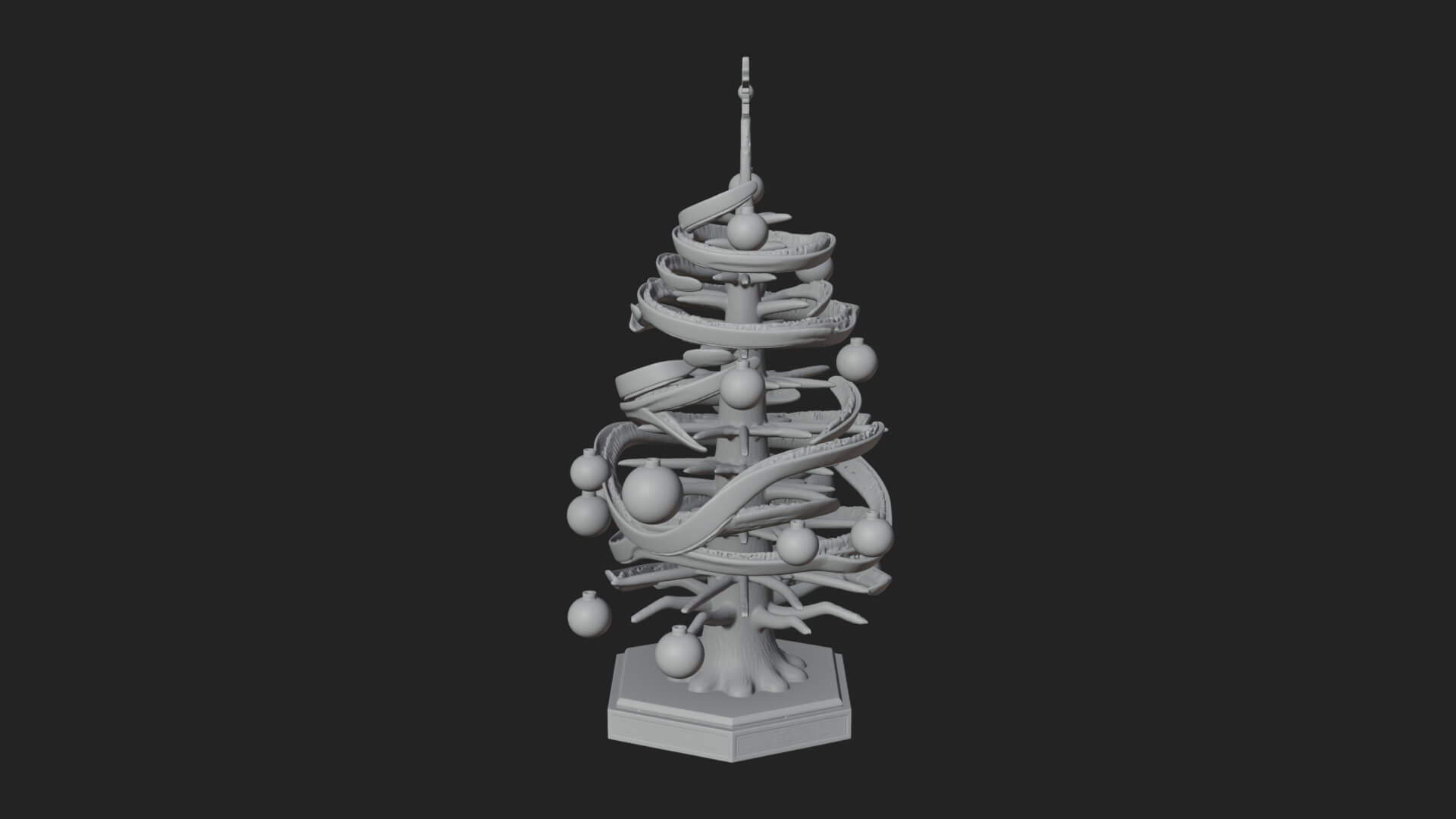 Decorated Christmas Tree Model Design 70 3D Print Model 3D Model