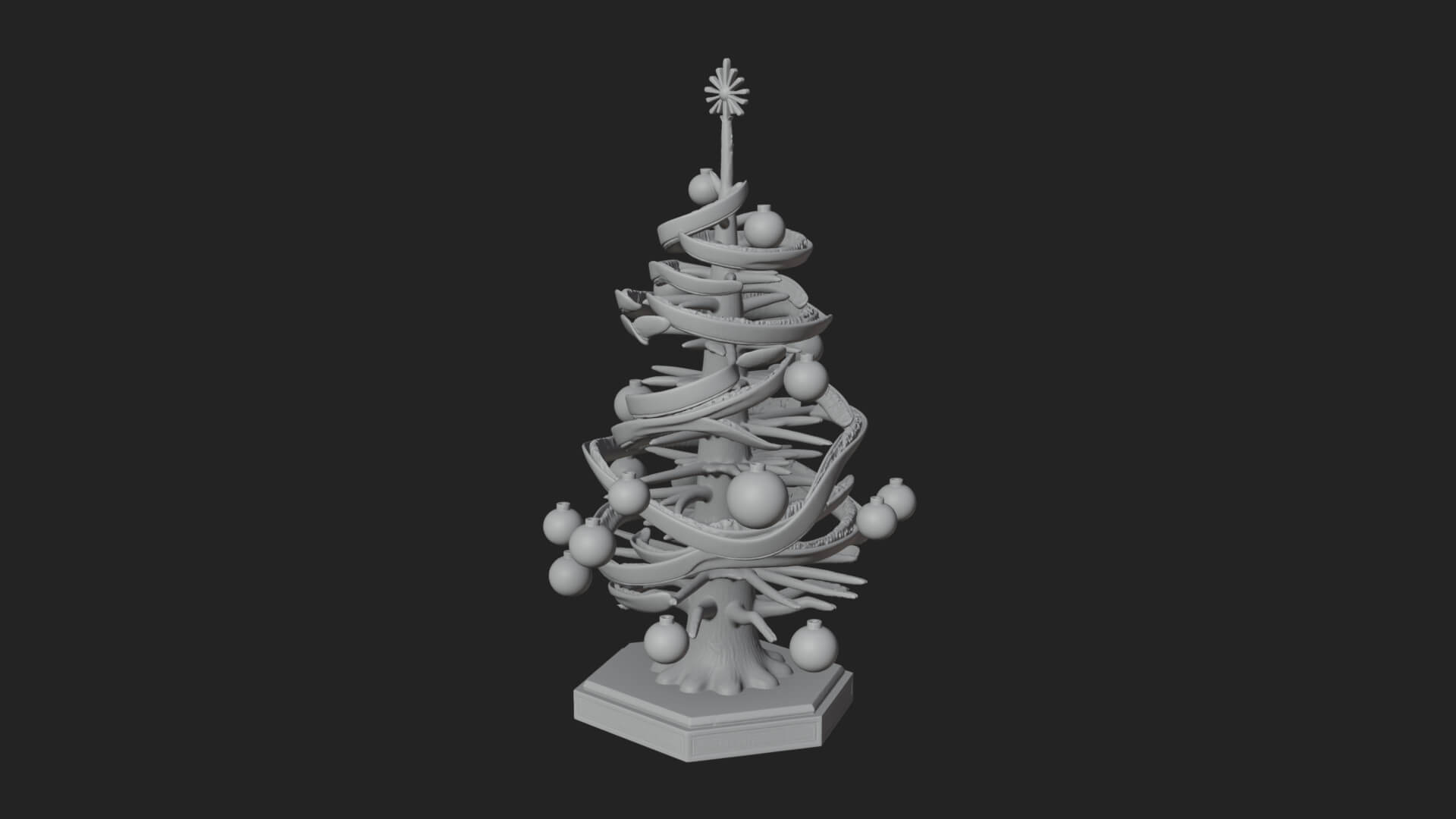 Decorated Christmas Tree Model Design 70 3D Print Model 3D Model