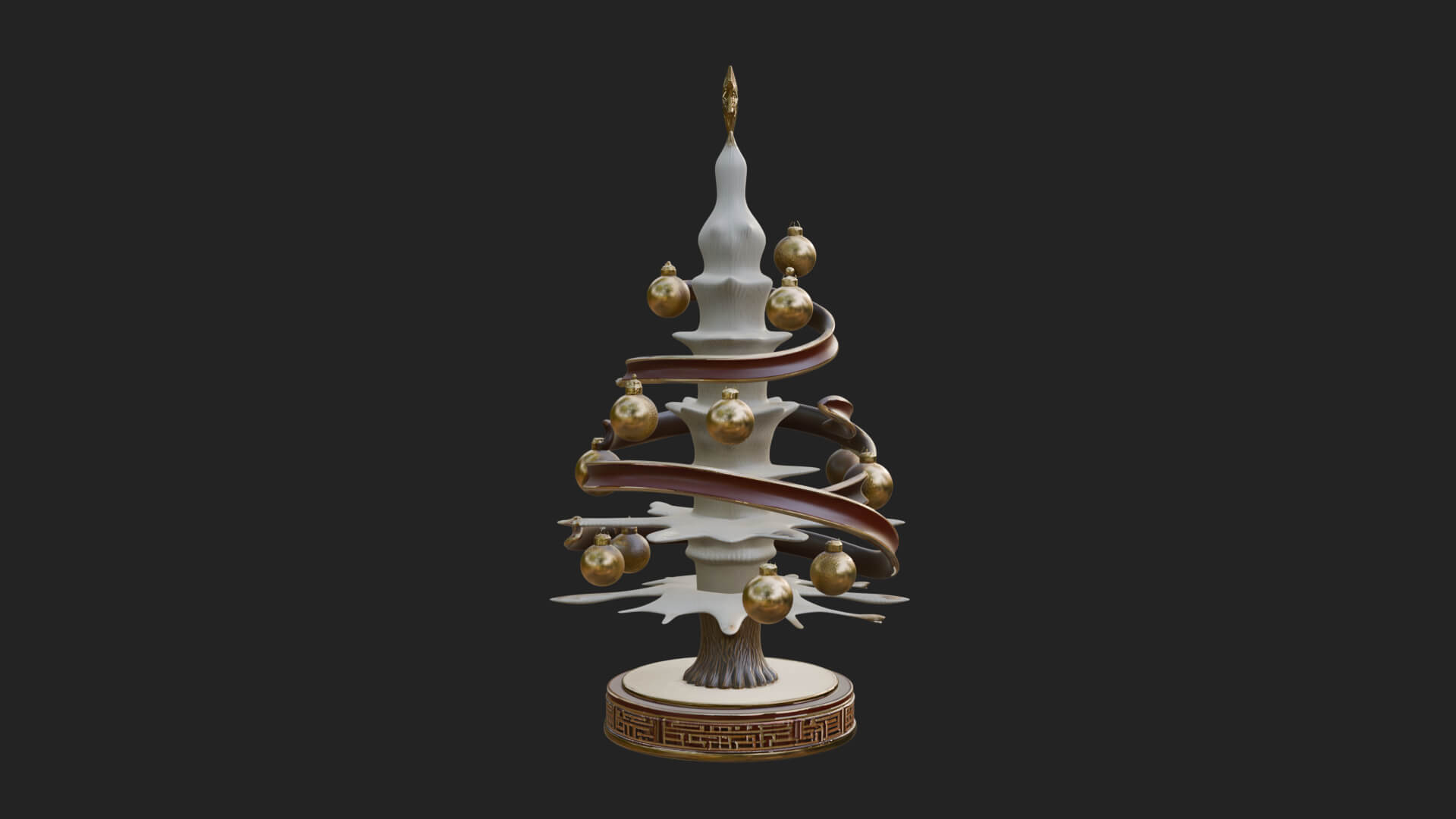 Decorated Christmas Tree Model Design 71 3D Print Model 3D Model