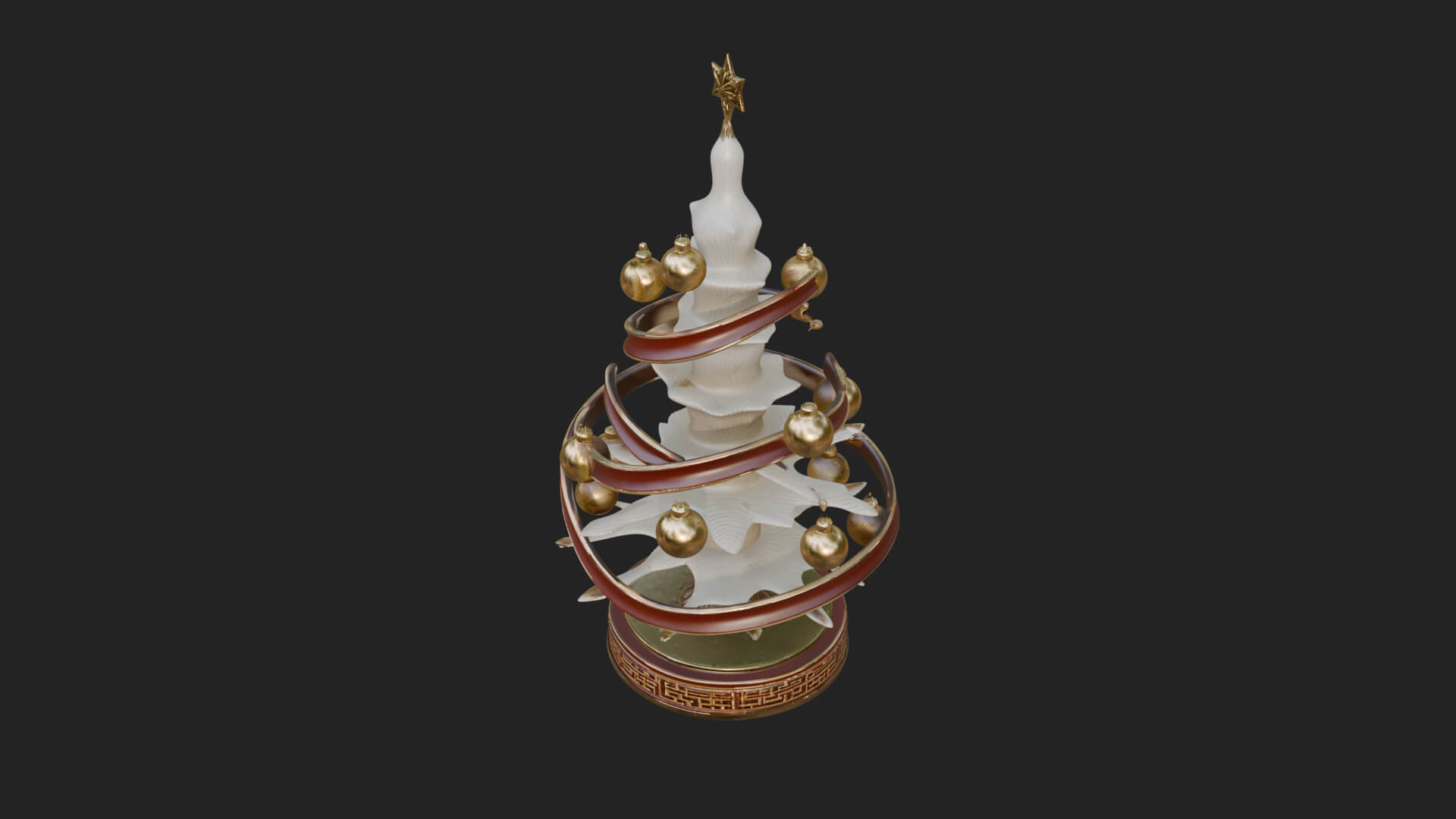 Decorated Christmas Tree Model Design 71 3D Print Model 3D Model
