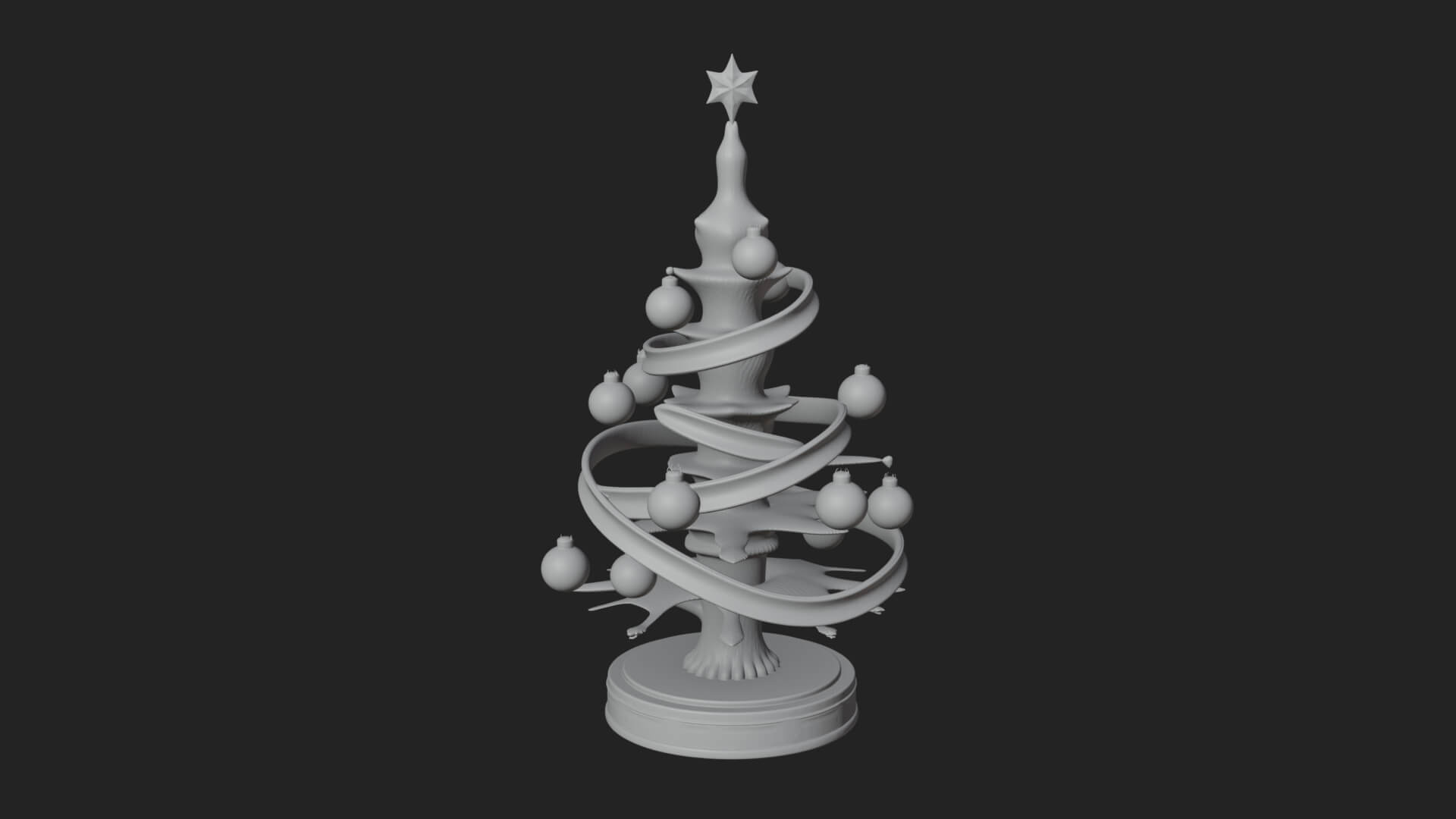 Decorated Christmas Tree Model Design 71 3D Print Model 3D Model