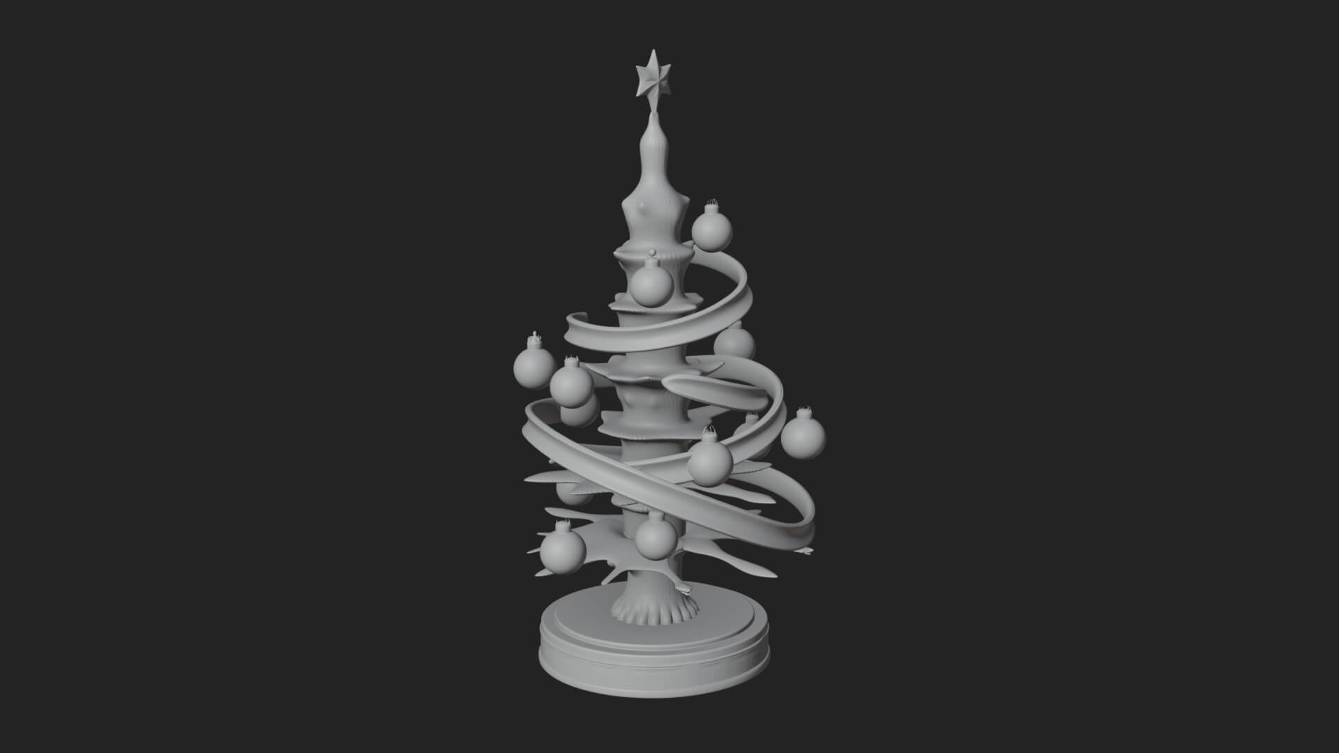 Decorated Christmas Tree Model Design 71 3D Print Model 3D Model