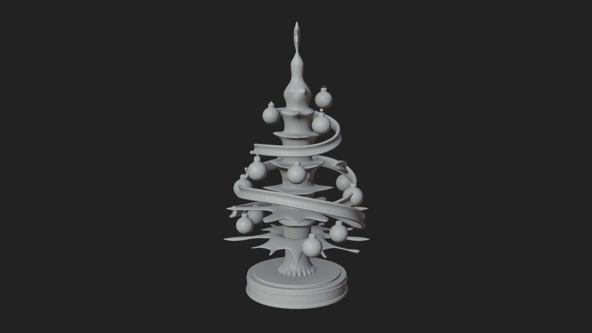 Decorated Christmas Tree Model Design 71 3D Print Model 3D Model
