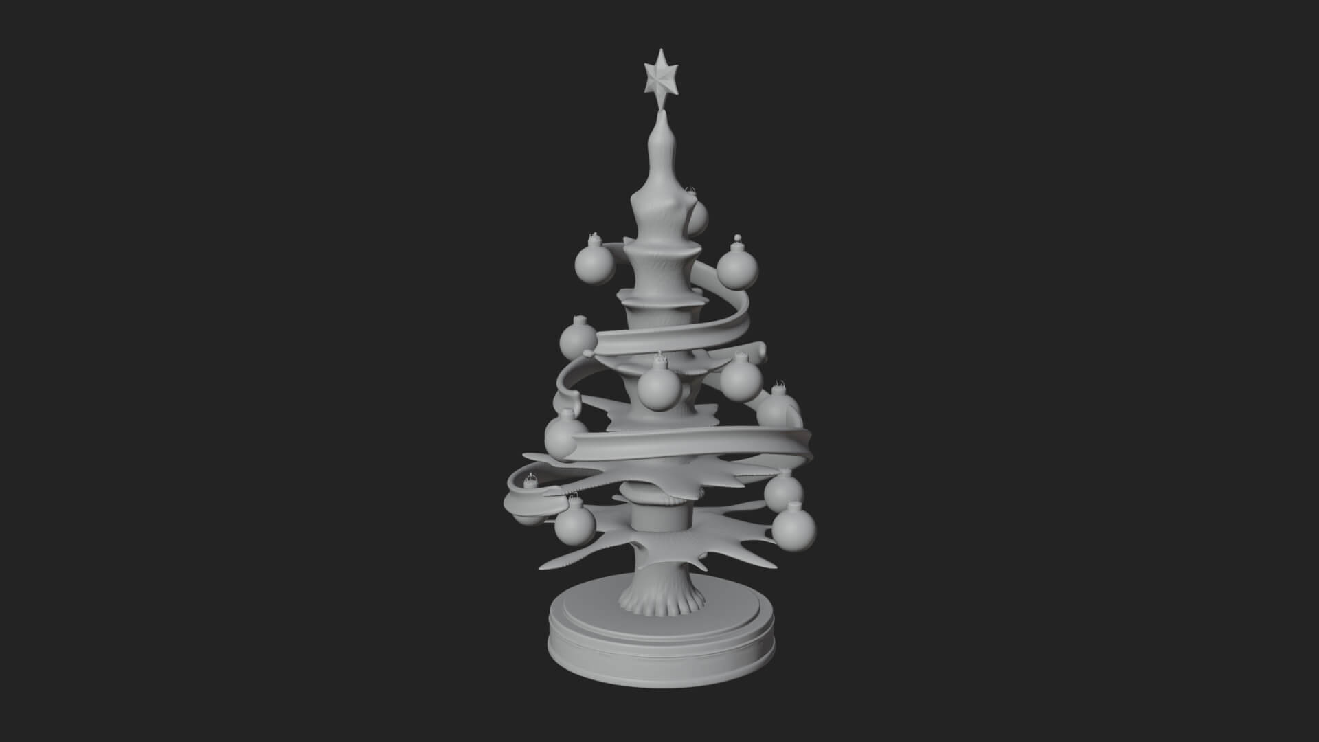 Decorated Christmas Tree Model Design 71 3D Print Model 3D Model