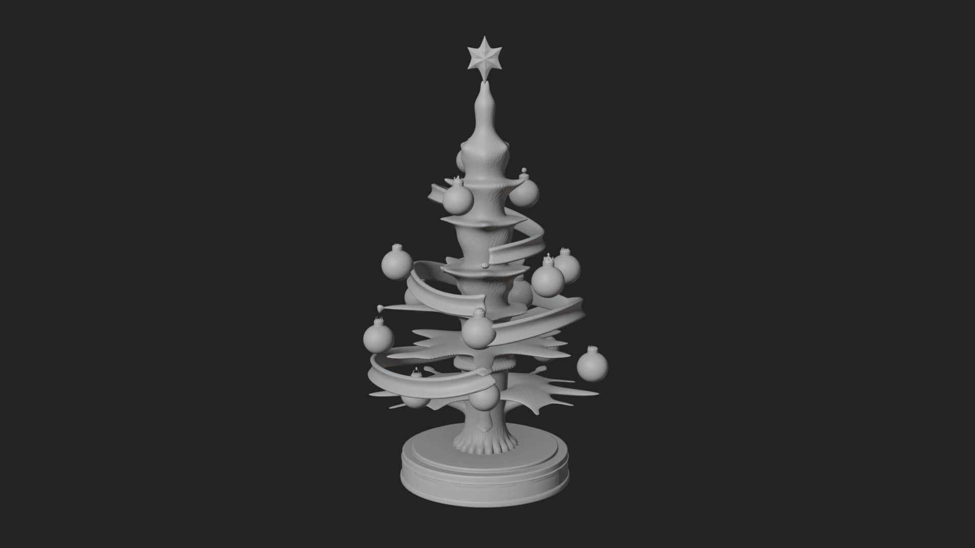 Decorated Christmas Tree Model Design 71 3D Print Model 3D Model
