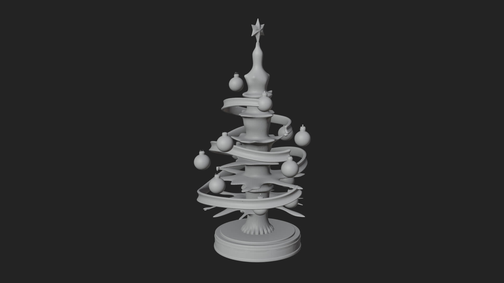 Decorated Christmas Tree Model Design 71 3D Print Model 3D Model