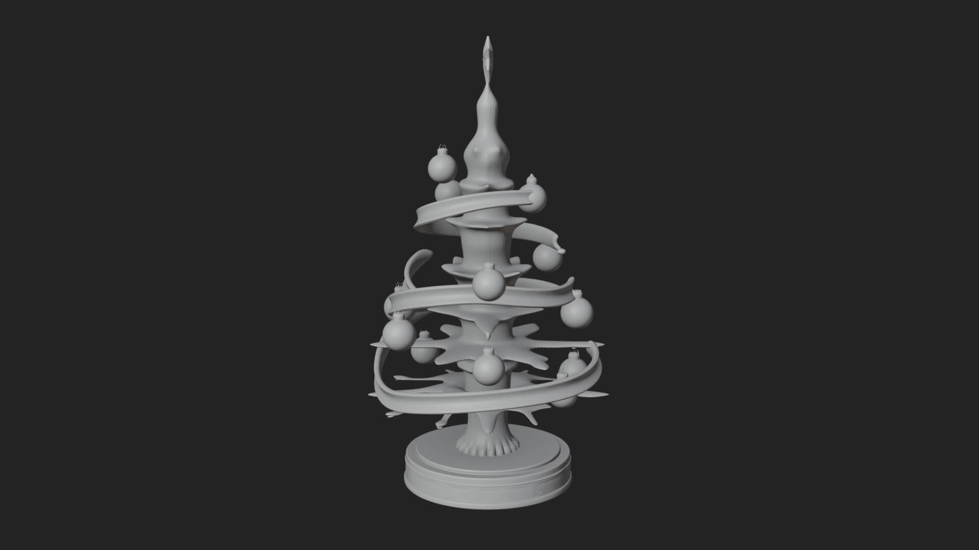 Decorated Christmas Tree Model Design 71 3D Print Model 3D Model