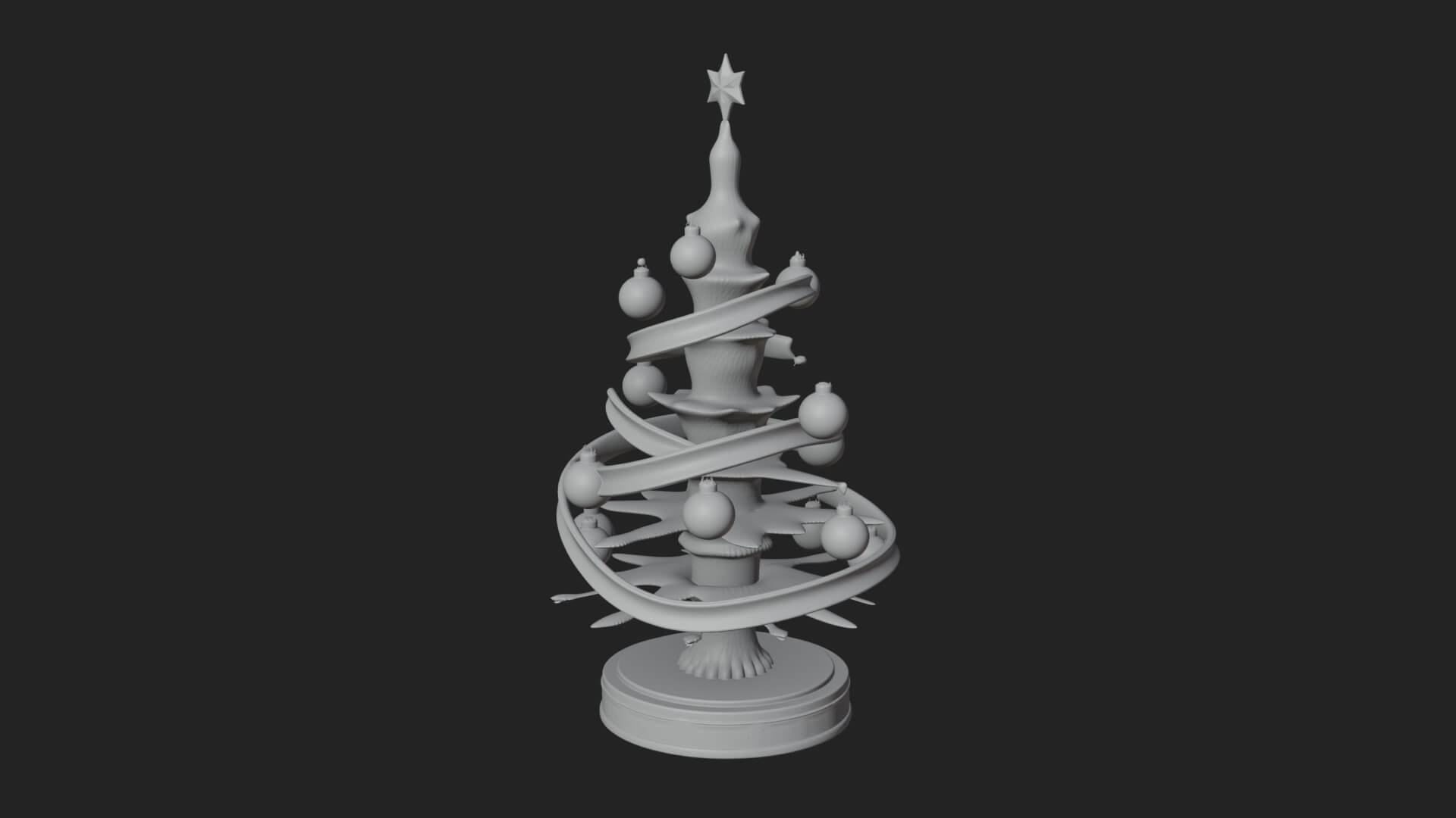 Decorated Christmas Tree Model Design 71 3D Print Model 3D Model