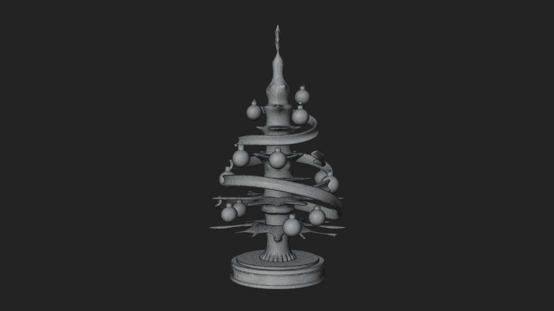 Decorated Christmas Tree Model Design 71 3D Print Model 3D Model
